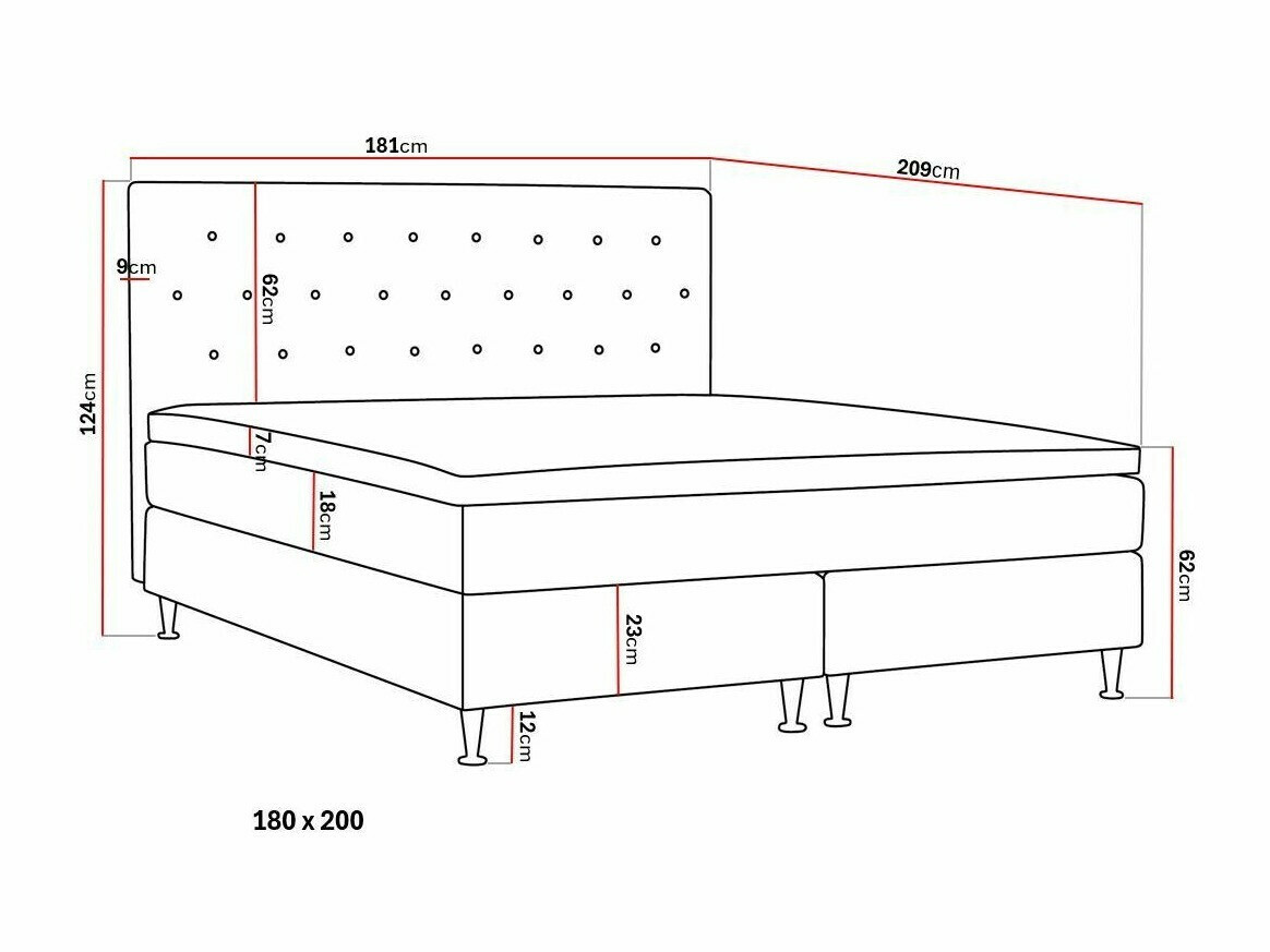Boxspringbett Seattle 198 (Verita 11)