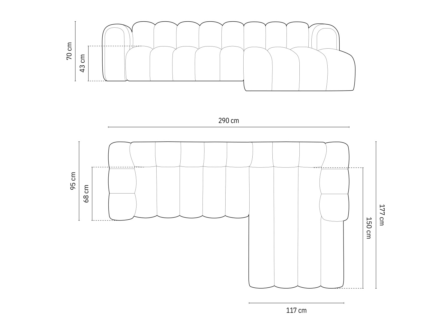 Modulares Ecksofa Cirleve 106 (Salvador 14)