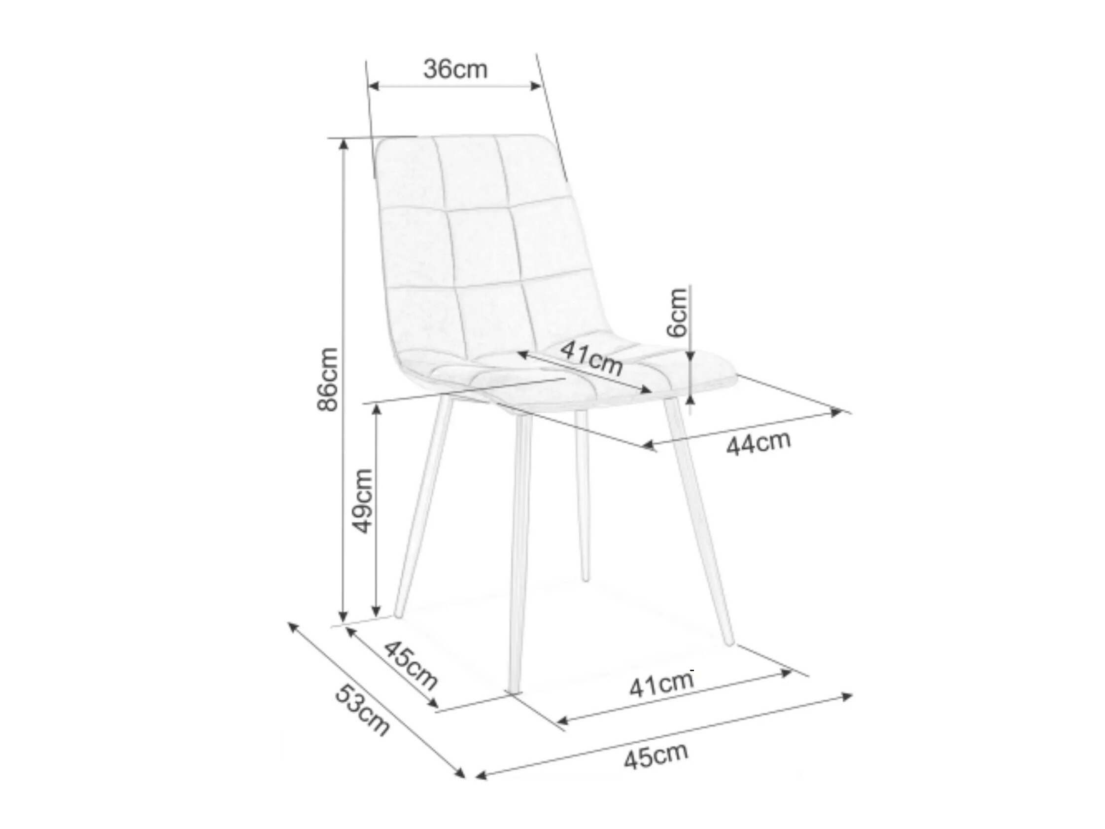 Stuhl Detroit 755 (Bluvel 68)