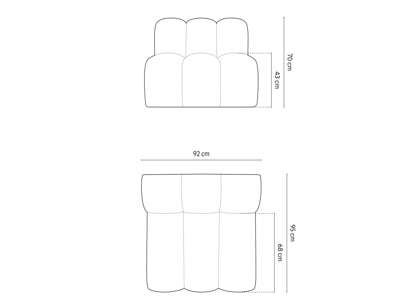 Modularer Sessel Cirleve 108 (Haga 06)