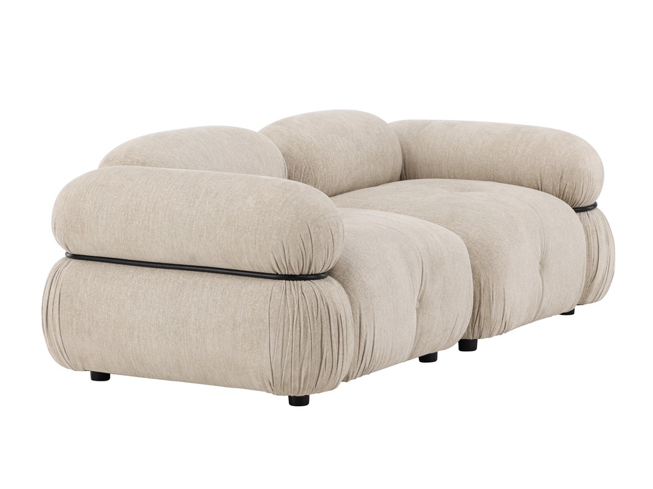 Modulares Sofa Evardale 103 (Beige + Schwarz)