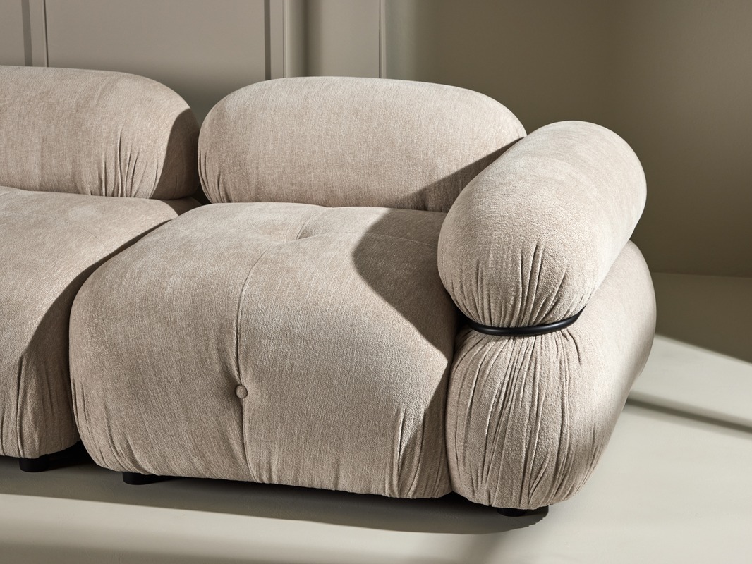 Modulares Sofa Evardale 104 (Beige + Schwarz)