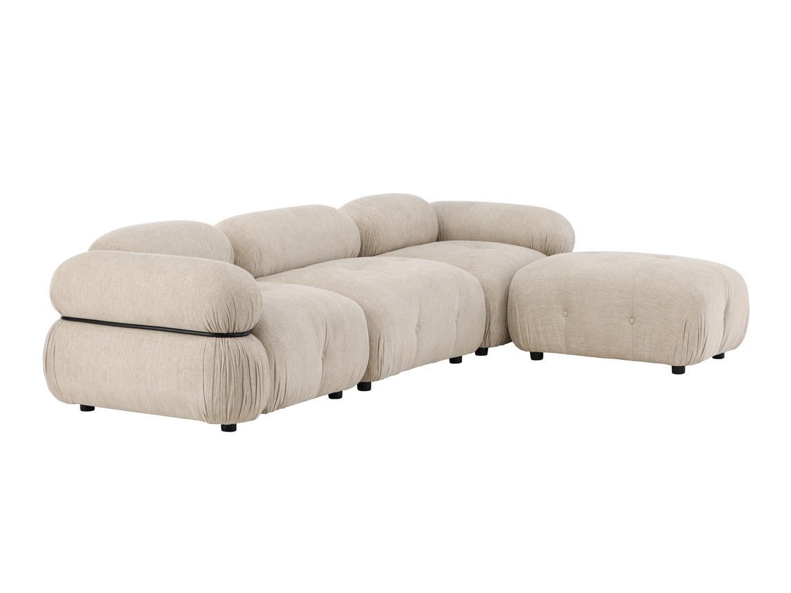 Modulares Sofa Evardale 104 (Beige + Schwarz)