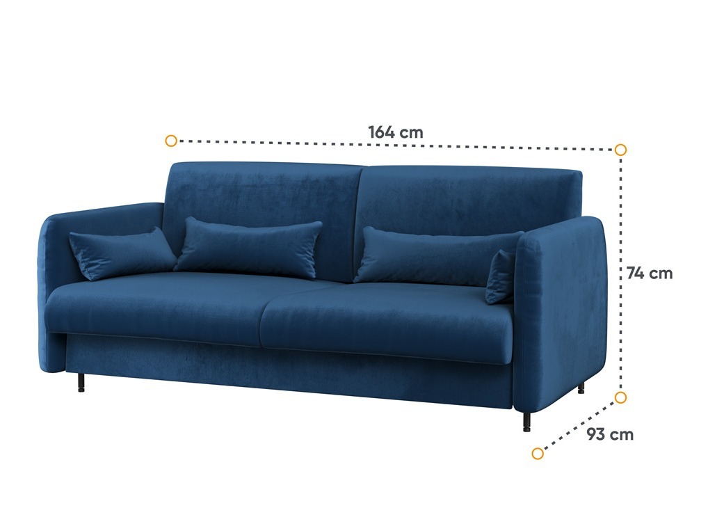 Möbel-Set Concept Pro Lenart VI (Weiss glänzend + Weiss + Blau)