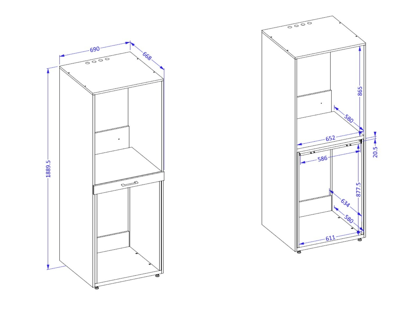 Badezimmer-Regal Austin 378 (Weiss)