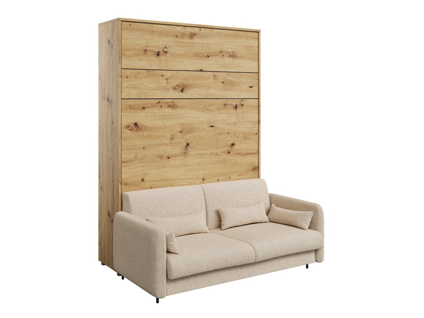 Schrankbett Concept Pro Lenart VII (Artisan Eichenholzoptik + Beige)