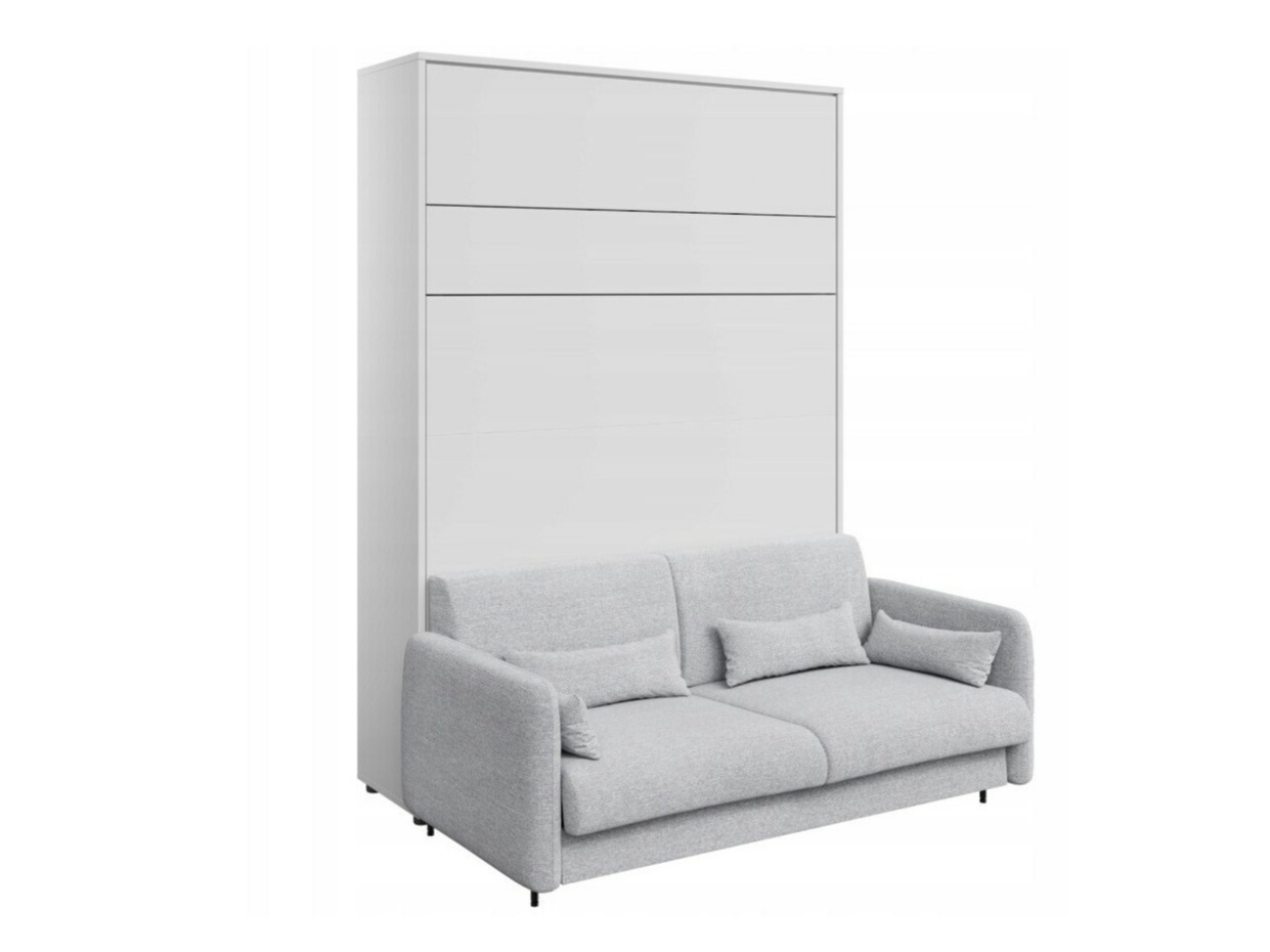 Schrankbett Concept Pro Lenart VII (Weiss + Grau)