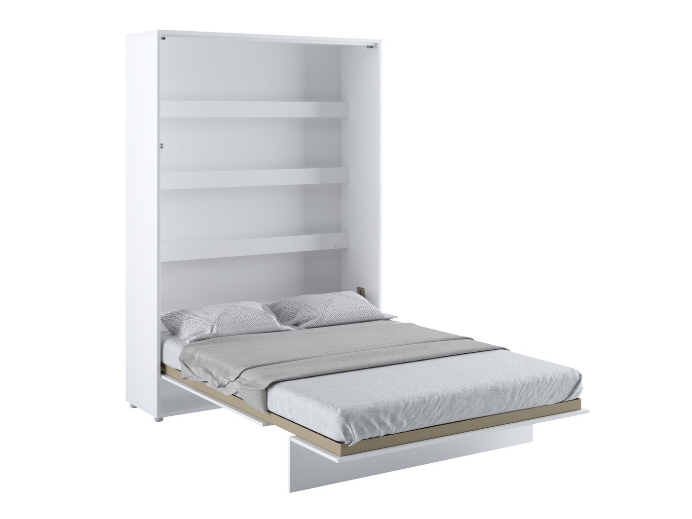 Schrankbett Concept Pro Lenart VII (Weiss + Grau)