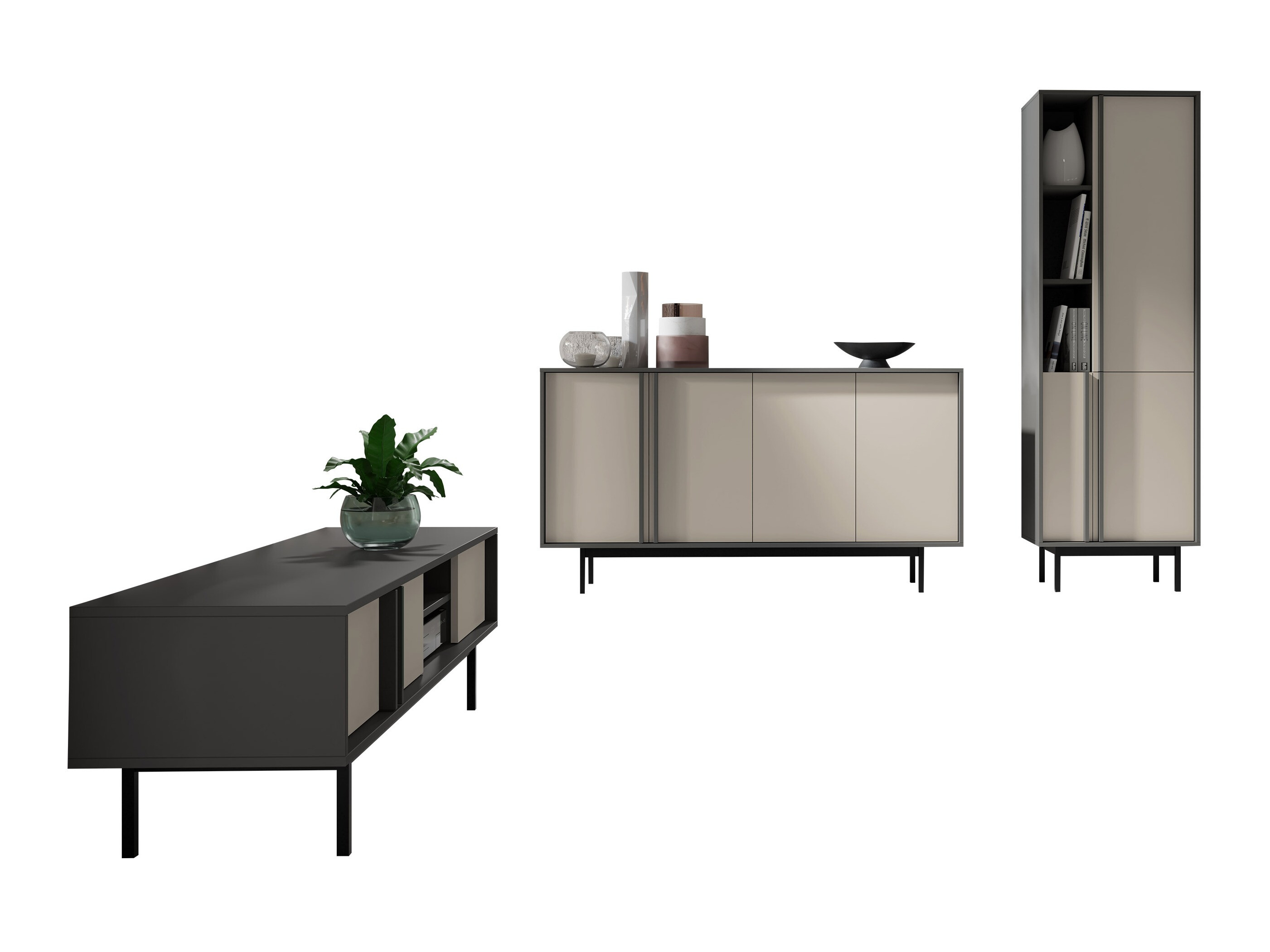 Wohnzimmer-Set Levali 115 (Beige)