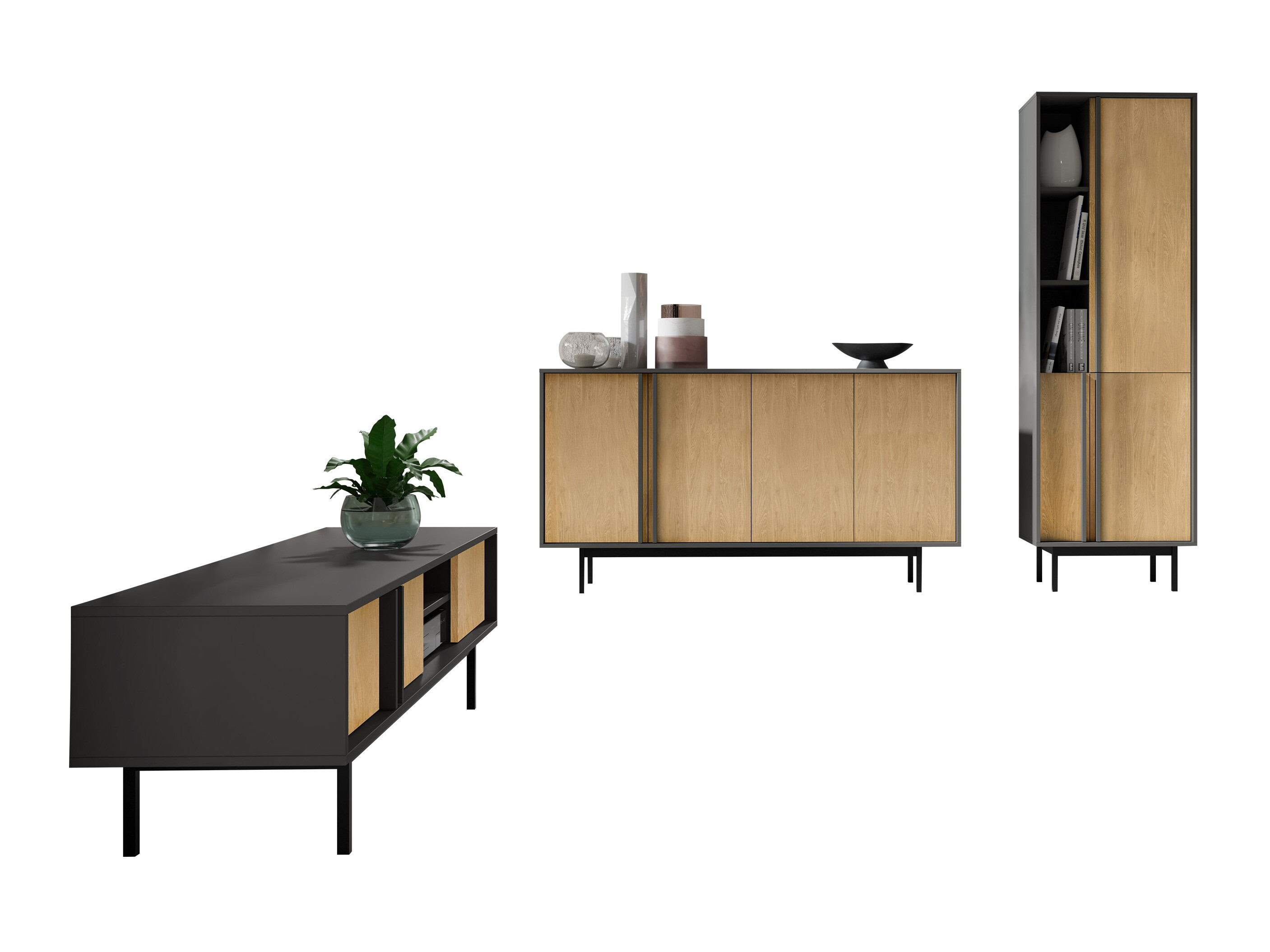 Wohnzimmer-Set Levali 115 (Eiche)