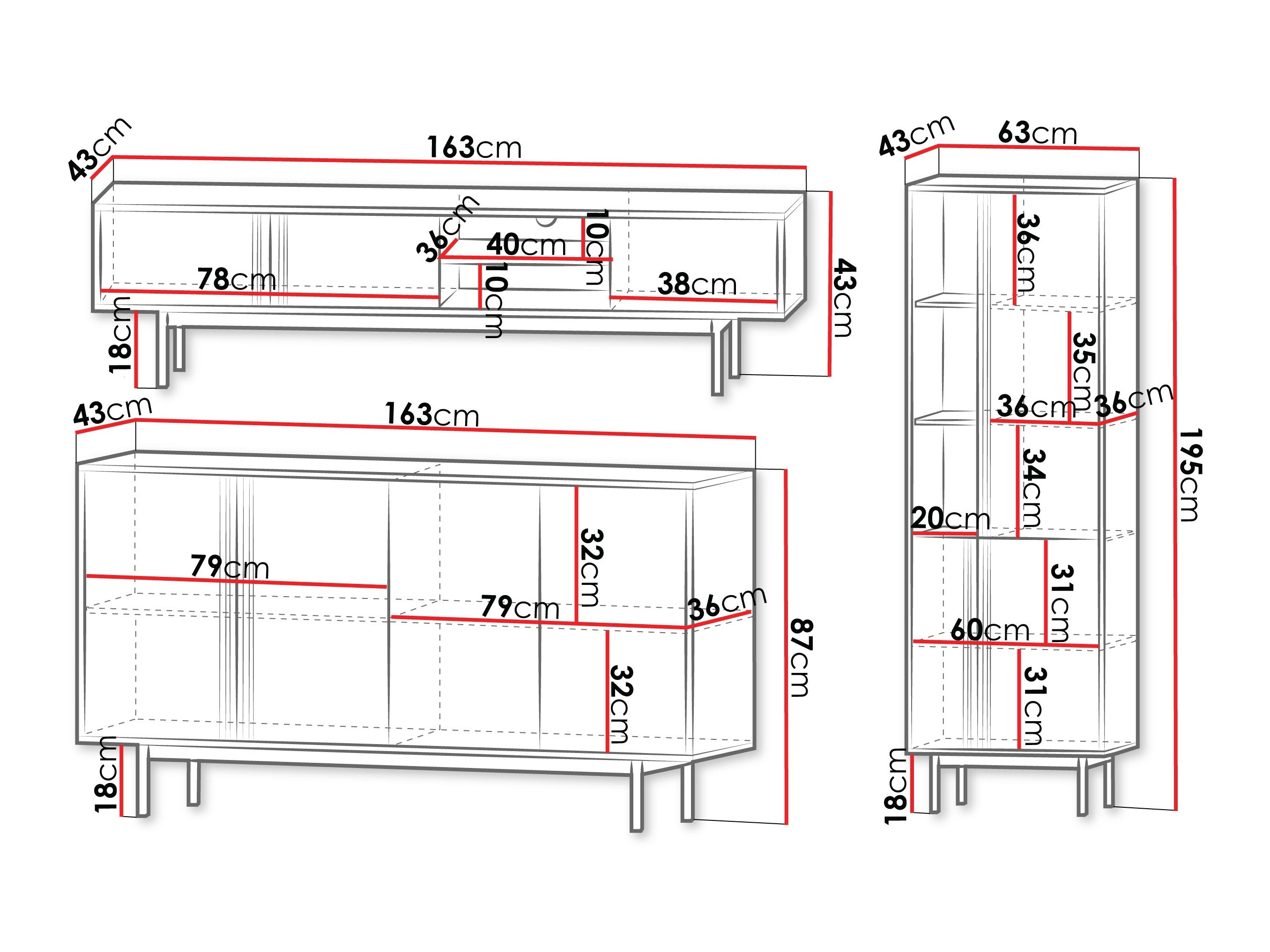Wohnzimmer-Set Levali 115 (Eiche)