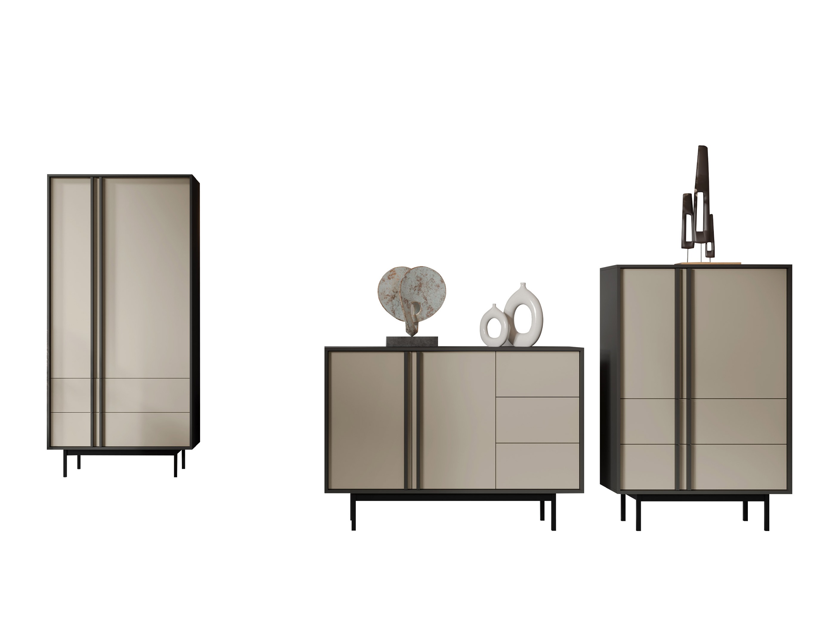 Wohnzimmer-Set Levali 116 (Beige)