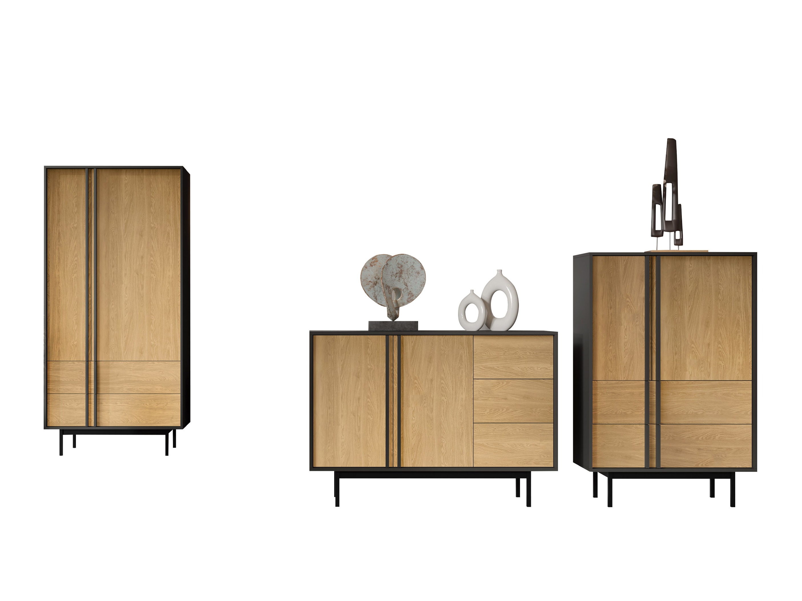 Wohnzimmer-Set Levali 116 (Eiche)