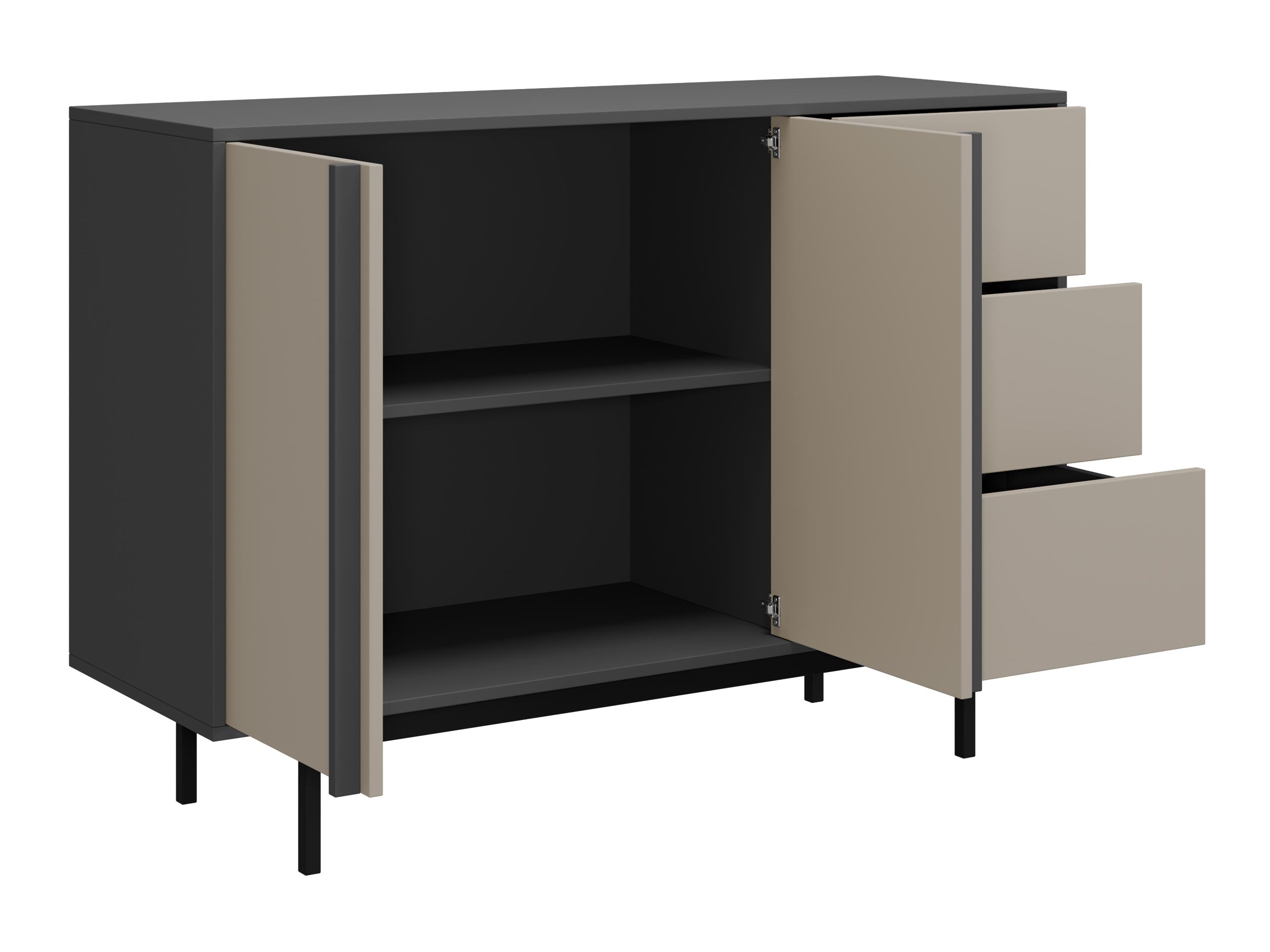 Wohnzimmer-Set Levali 116 (Staubiges Grün)