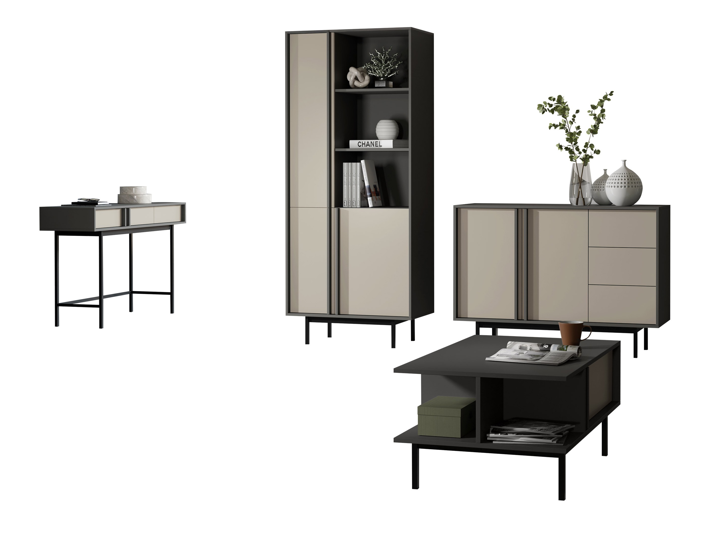 Wohnzimmer-Set Levali 117 (Beige)
