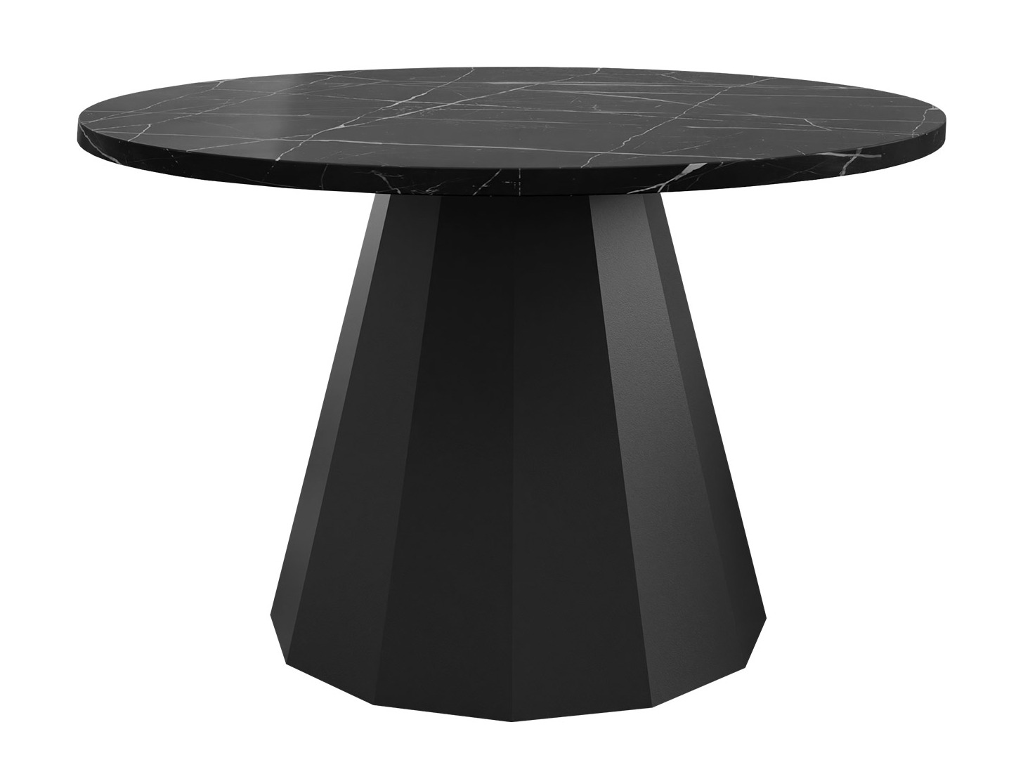 Couchtisch Oswego 139 (Schwarz + Schwarzer Marmor)