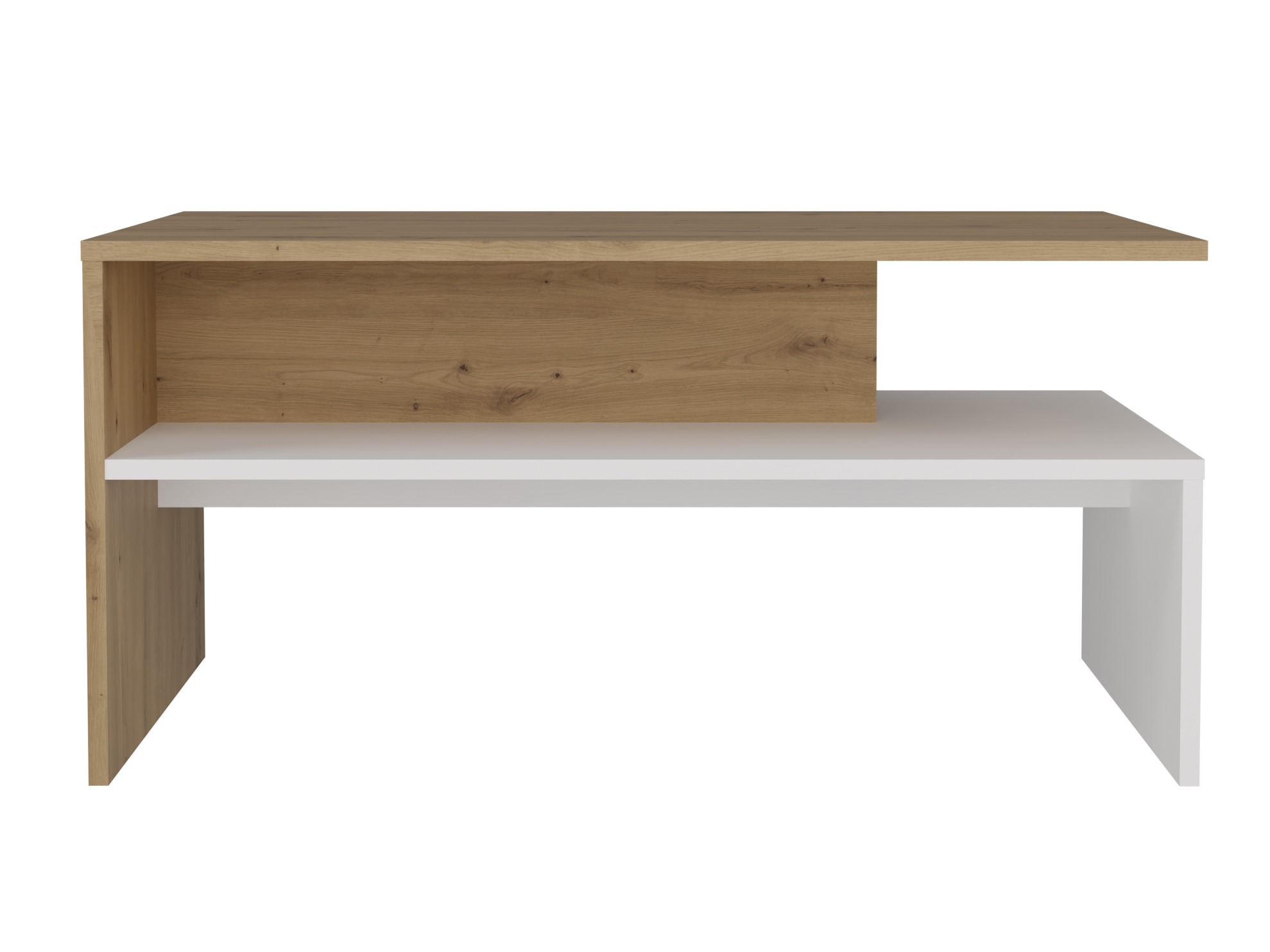 Couchtisch Mandeville 199 (Artisan Eichenholzoptik + Weiss)