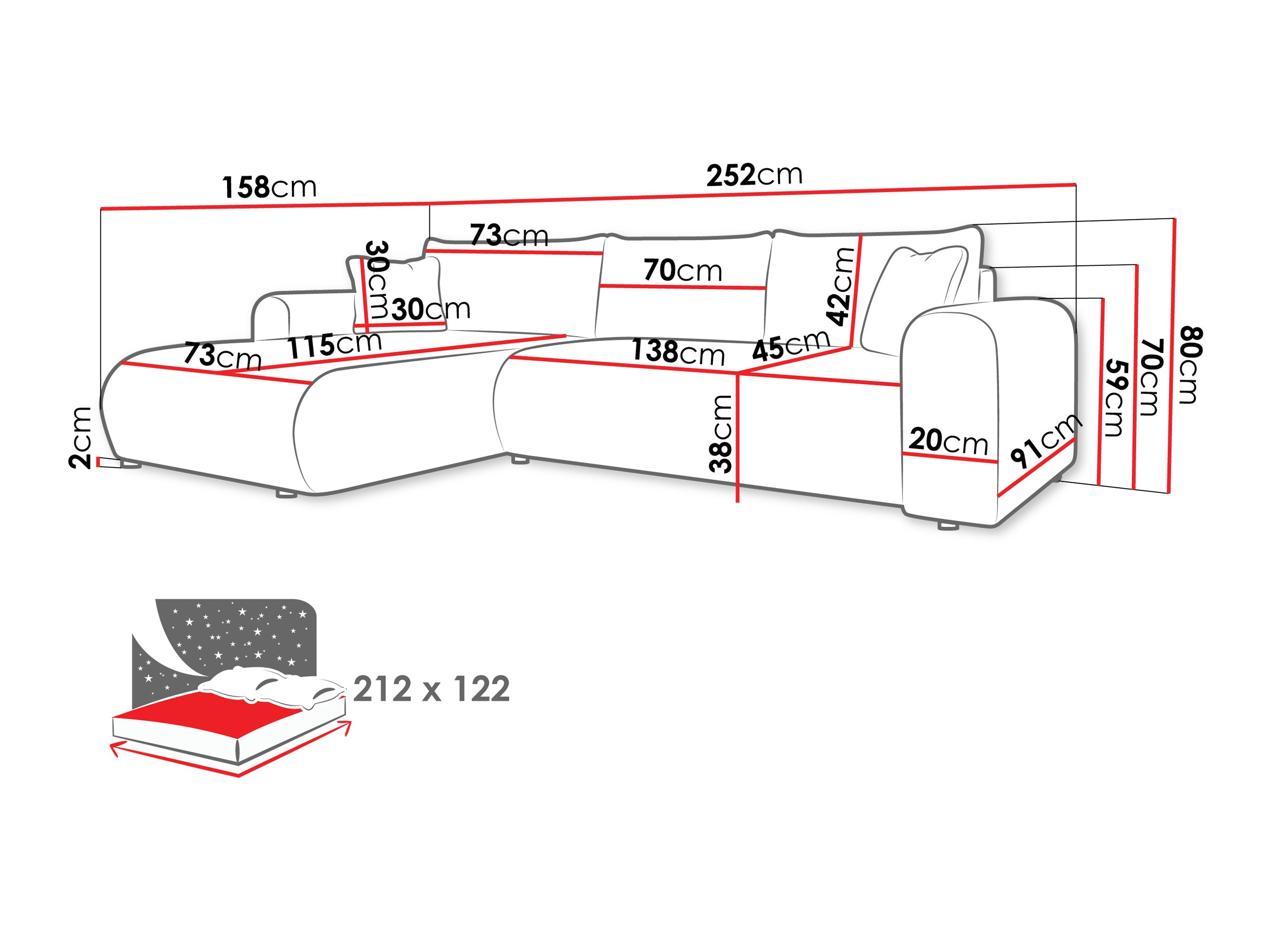 Ecksofa Comfivo Labor (Poso 52)
