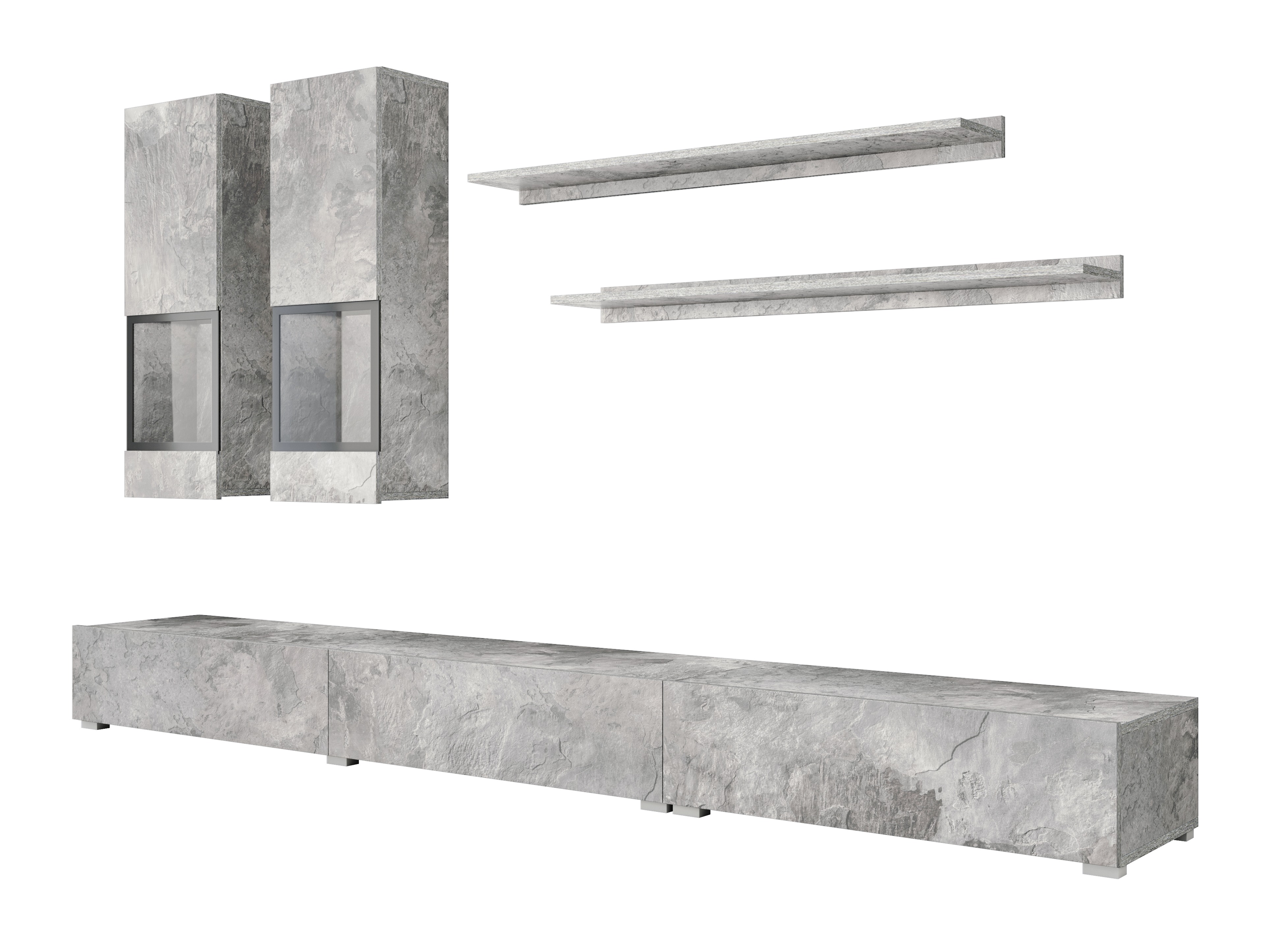 Wohnzimmer-Set Serodeu 100 (Beton)
