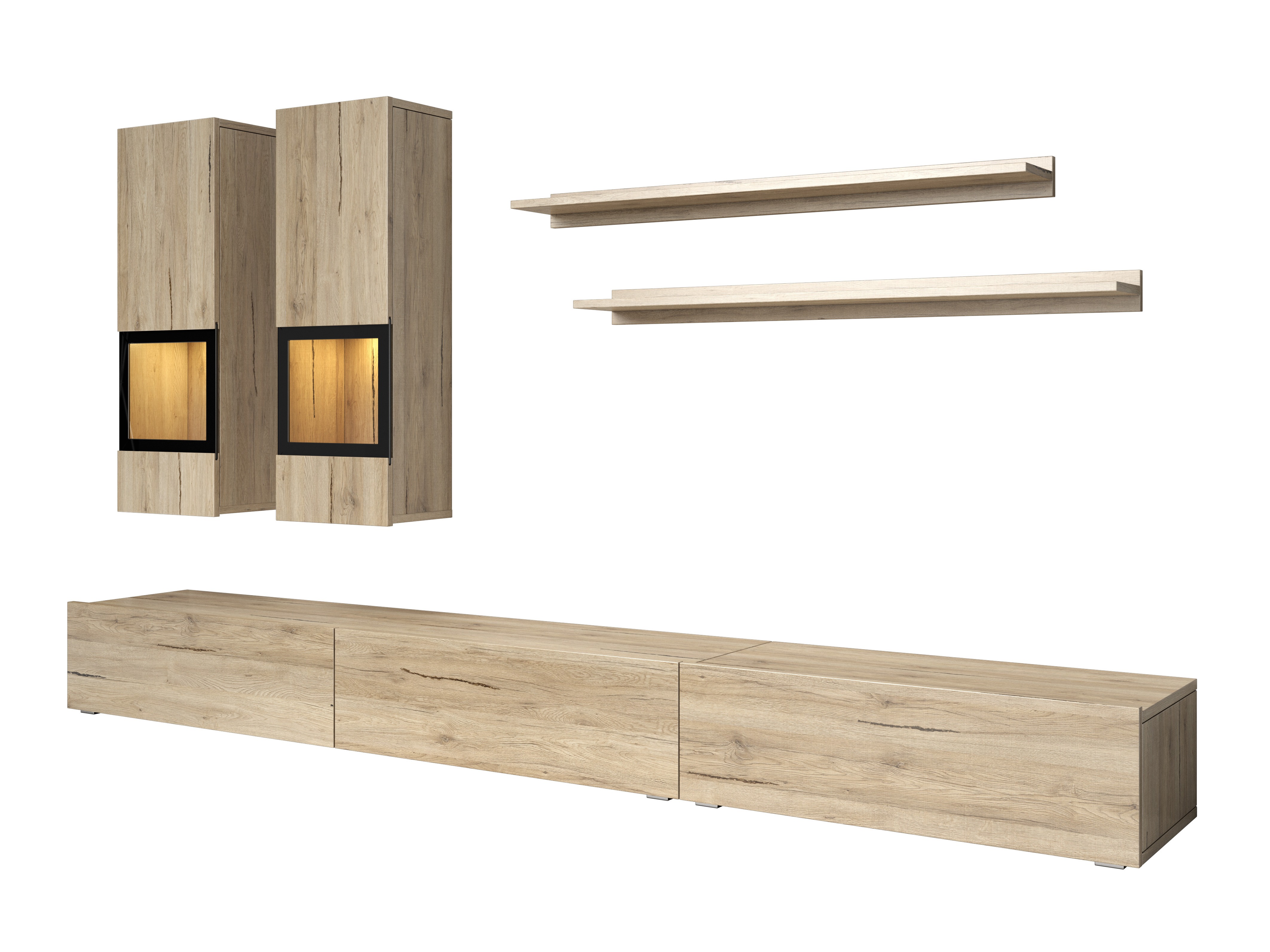 Wohnzimmer-Set Serodeu 100 (San-Remo-Eiche)