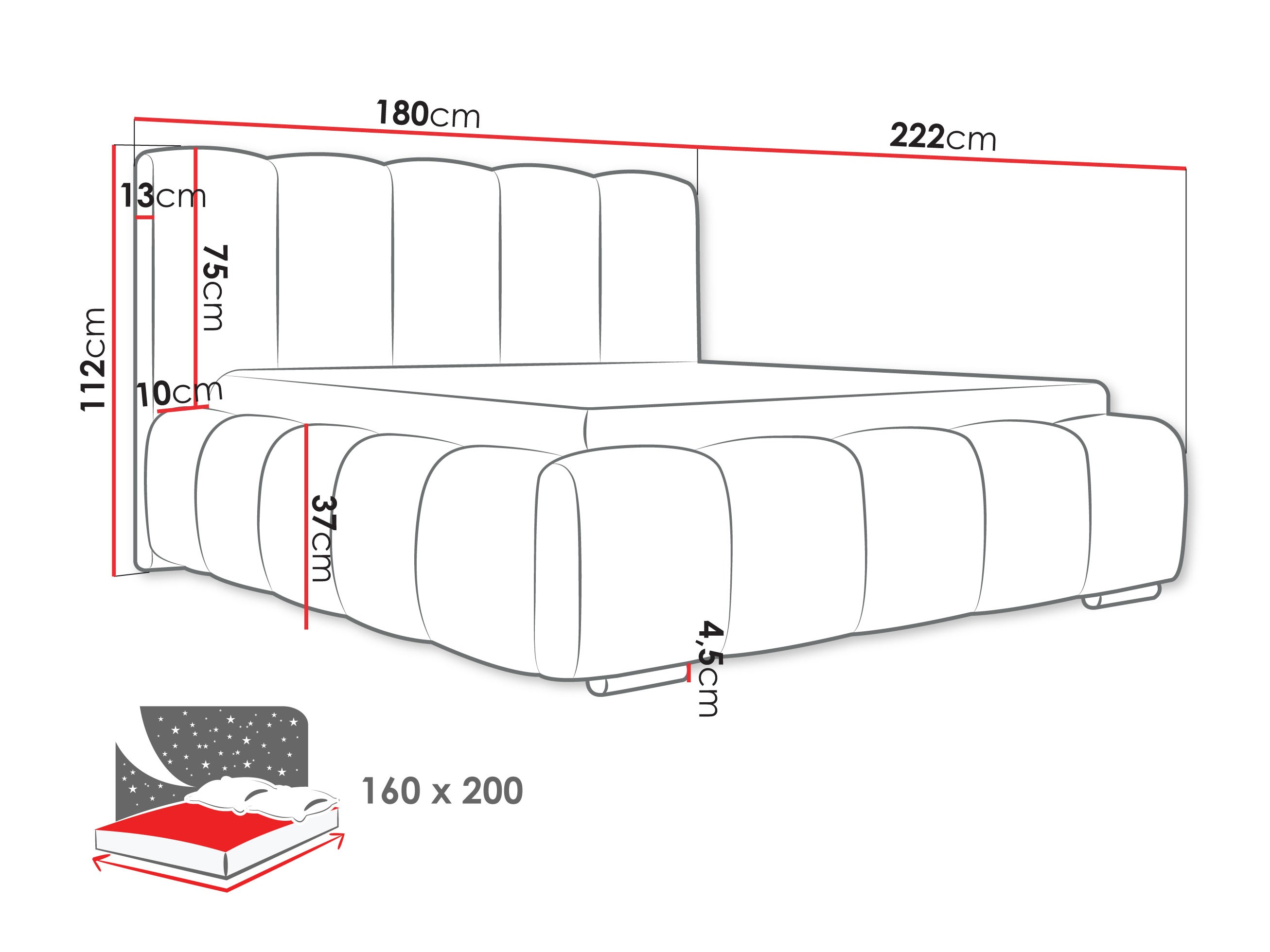 Bett TrendyNest Alceus I (Abriamo 03)