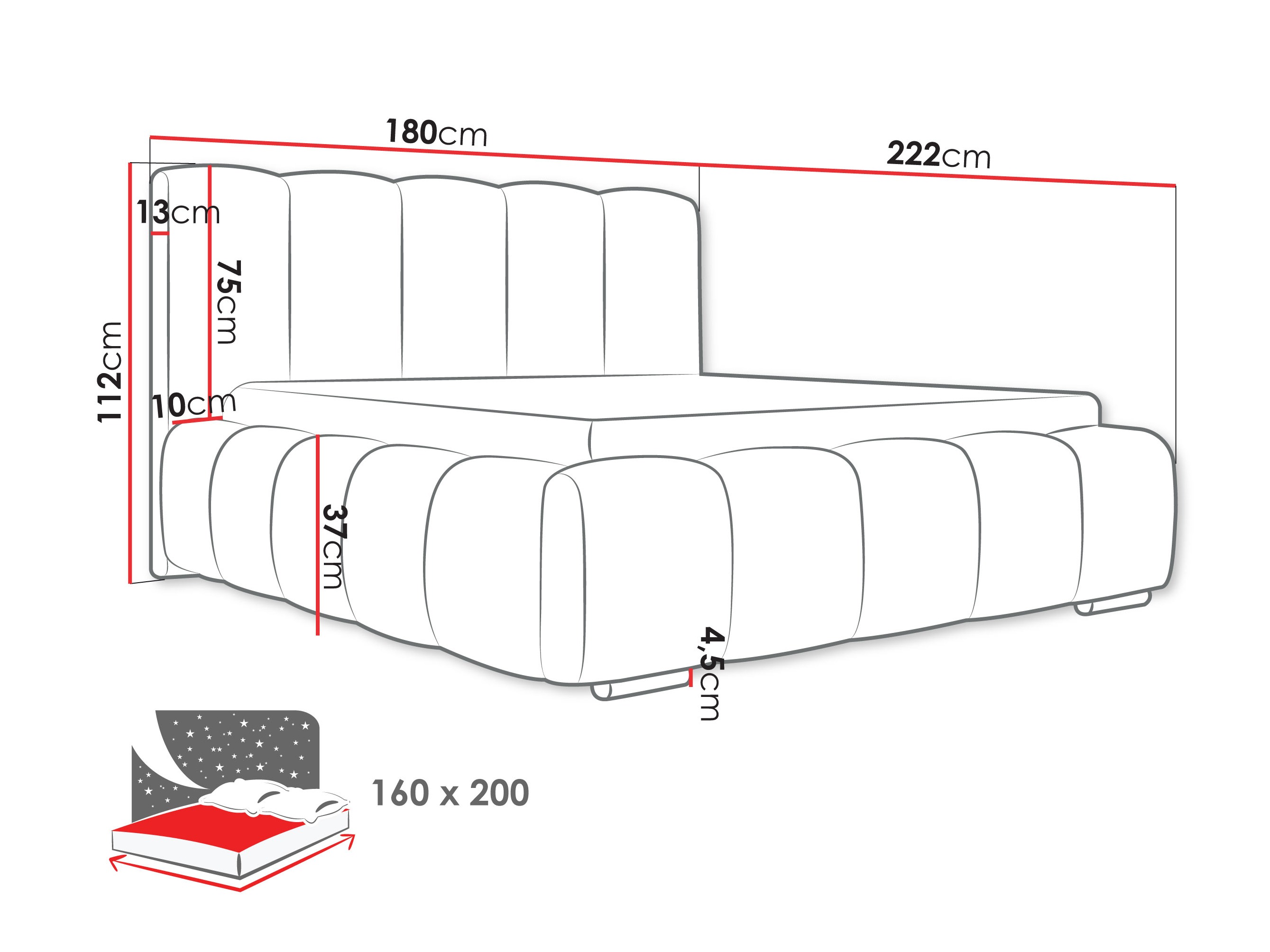 Bett TrendyNest Alceus I (Abriamo 14)