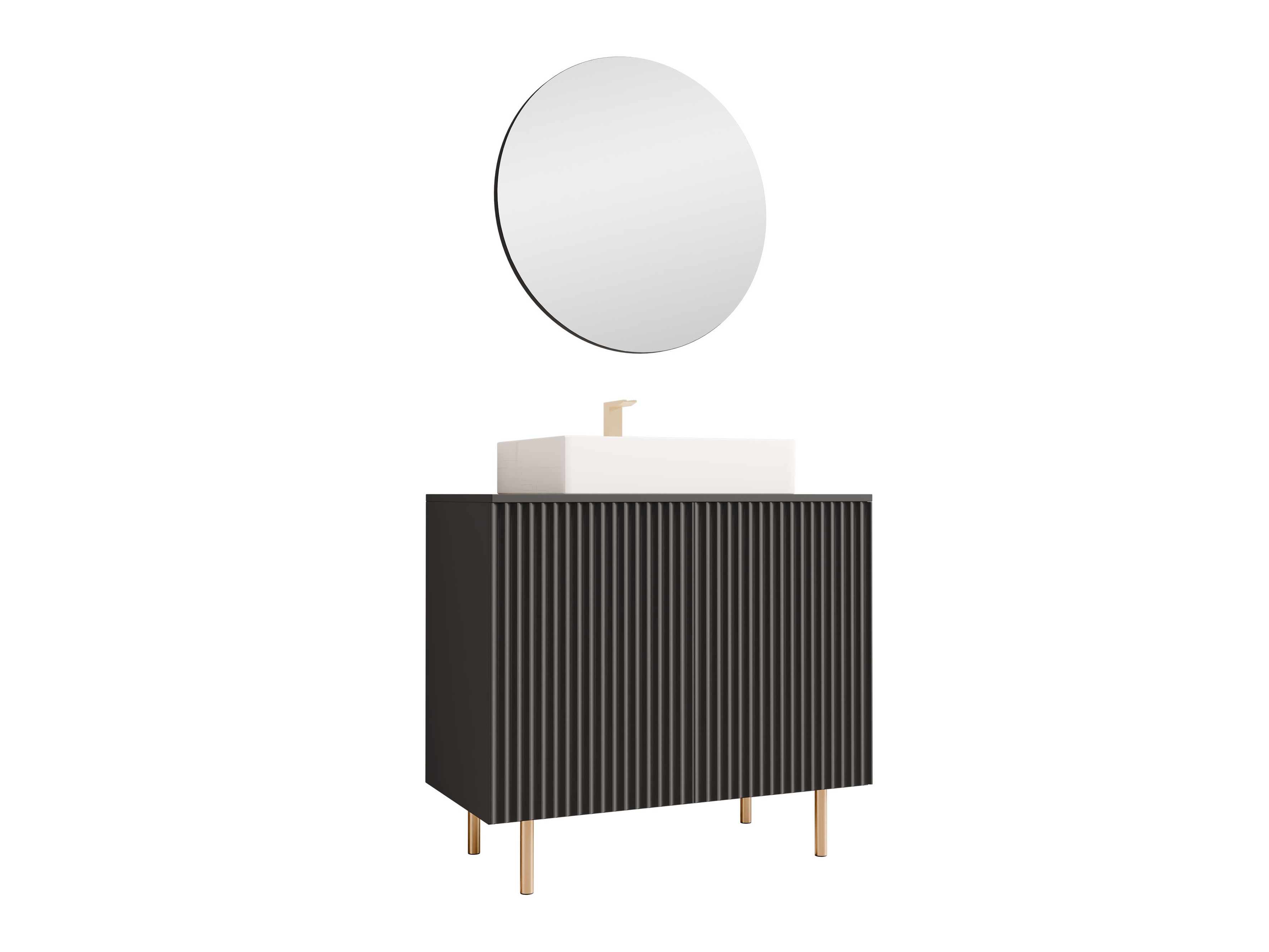 Badezimmer-Set Decus I (Schwarz)