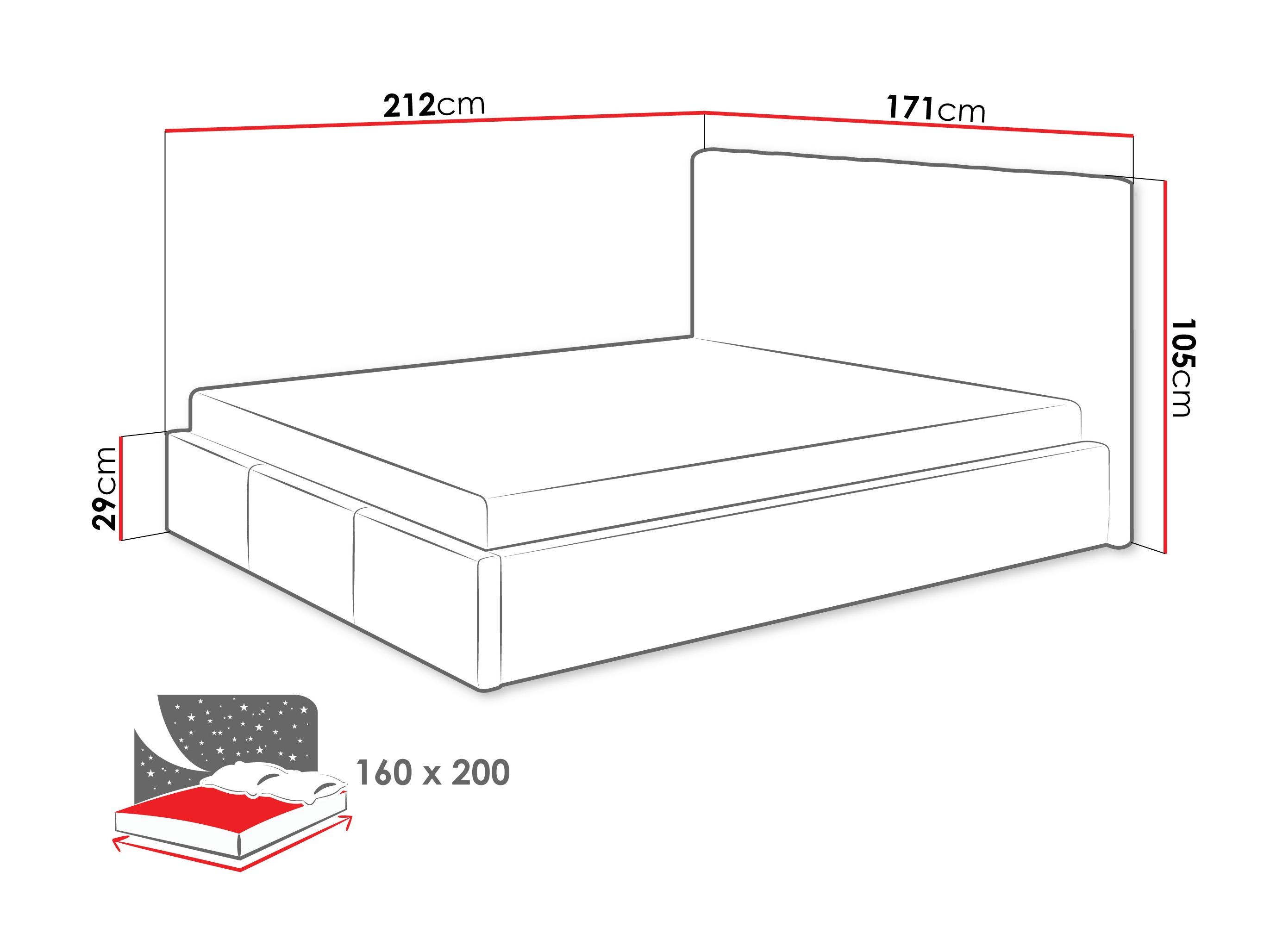 Bett ComfiDream Fenara II (Fresh 11)