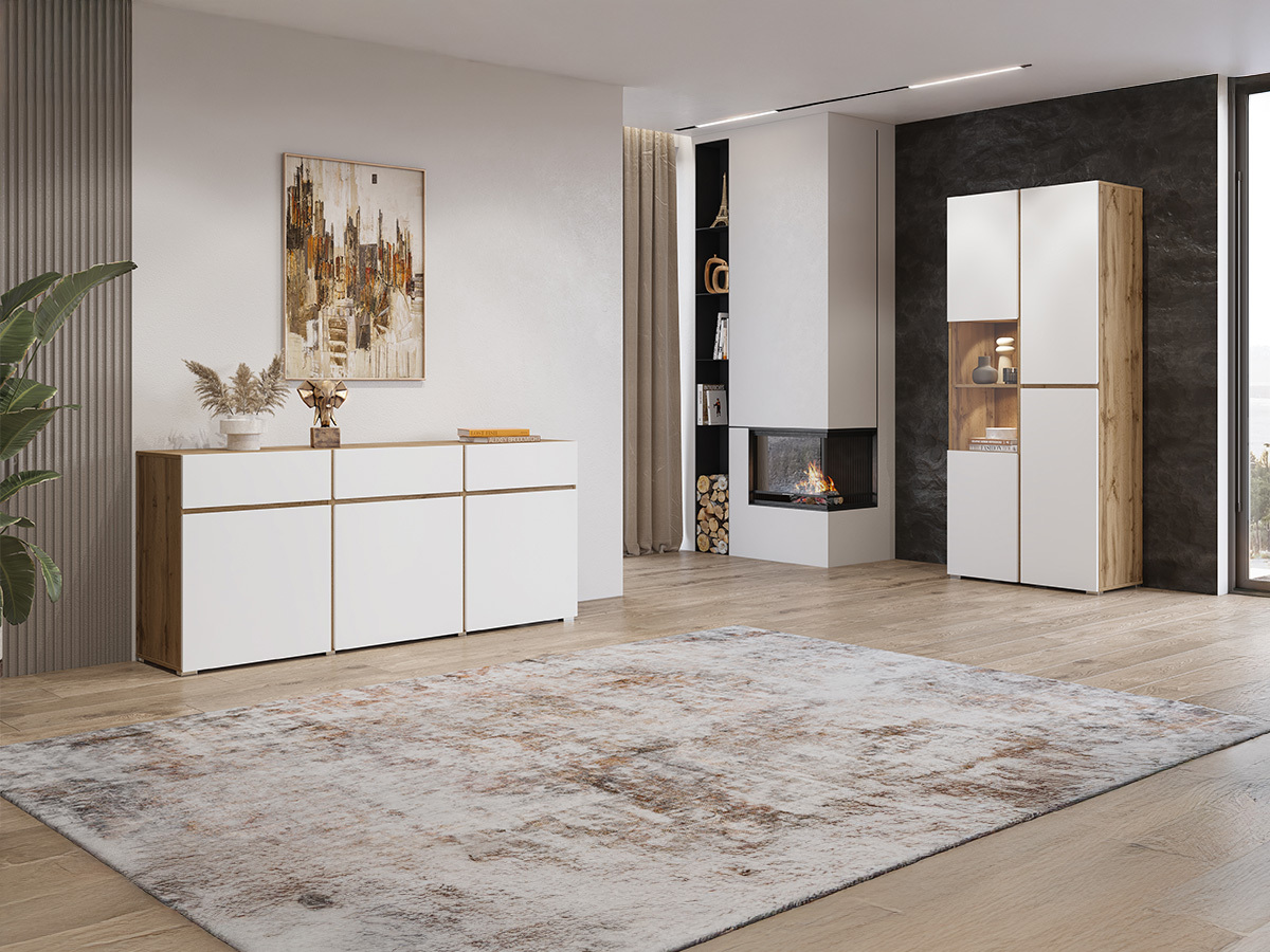 Kommode Alfere 103 (Wotan-Eiche + Weiss)