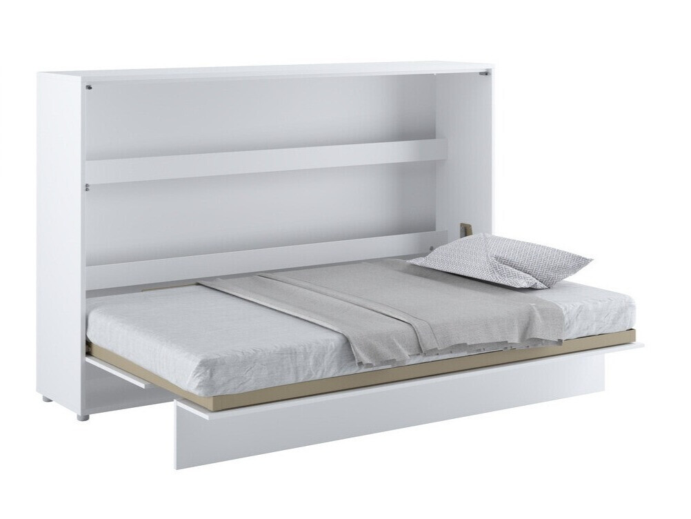 Schrankbett Concept Pro Lenart V (Weiss glänzend)