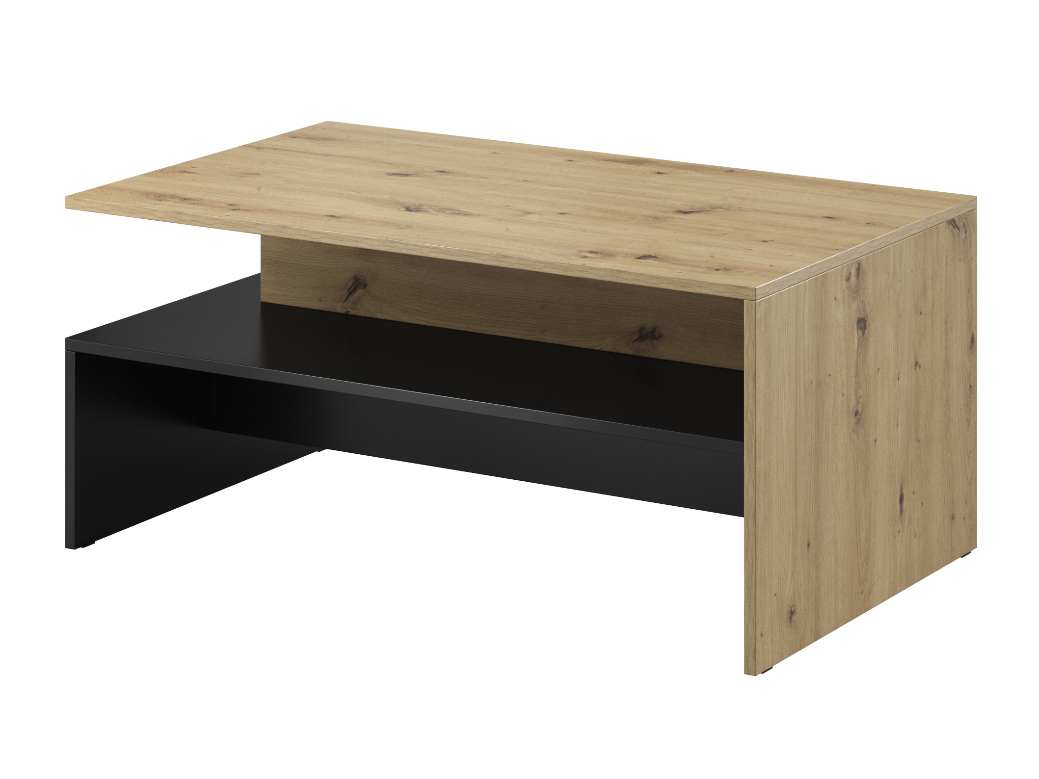 Couchtisch Serodeu 103 (Artisan-Eiche + Mattschwarz)