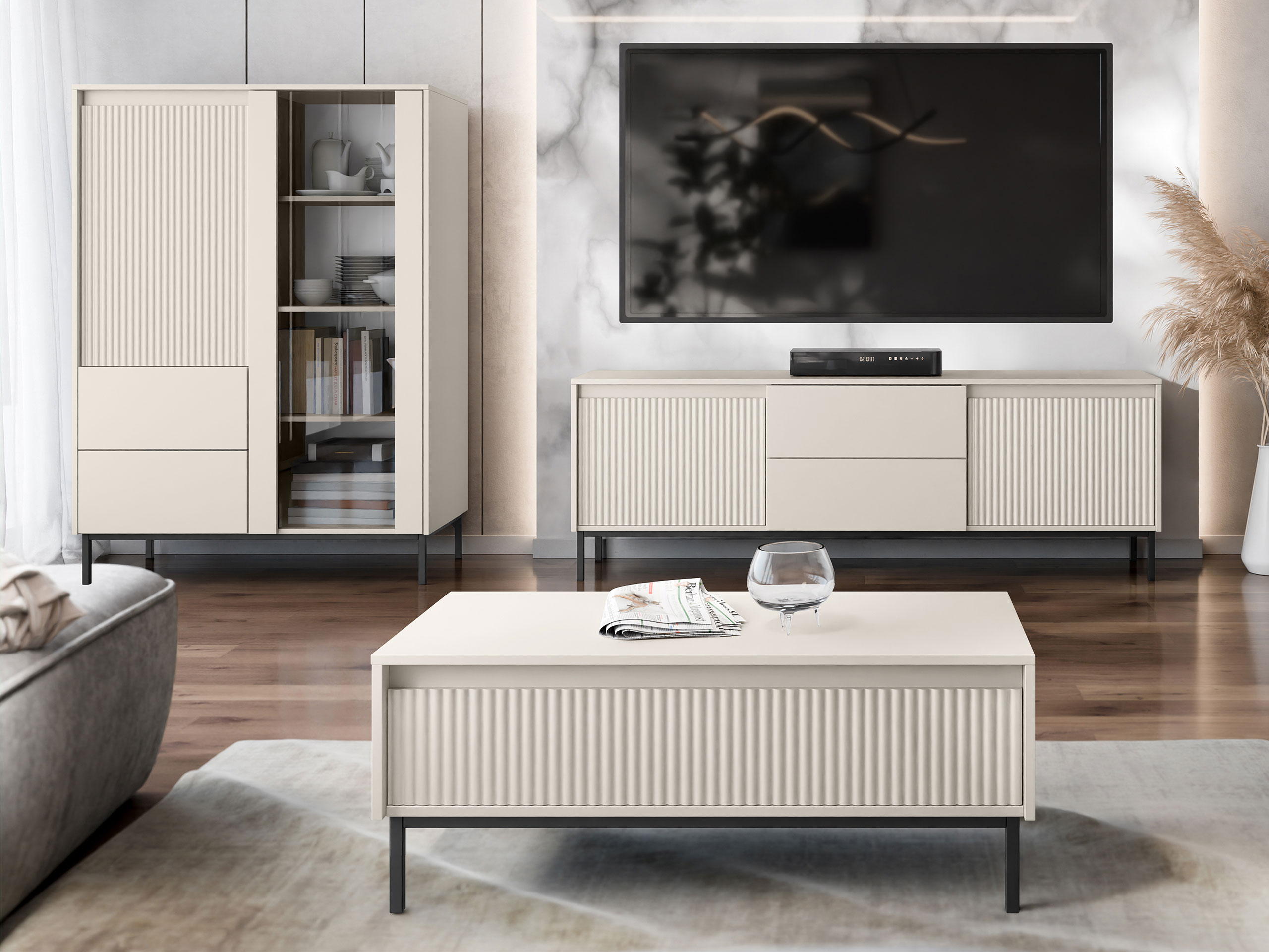 Wohnzimmer-Sets Comfivo Delruva V (Kaschmir)