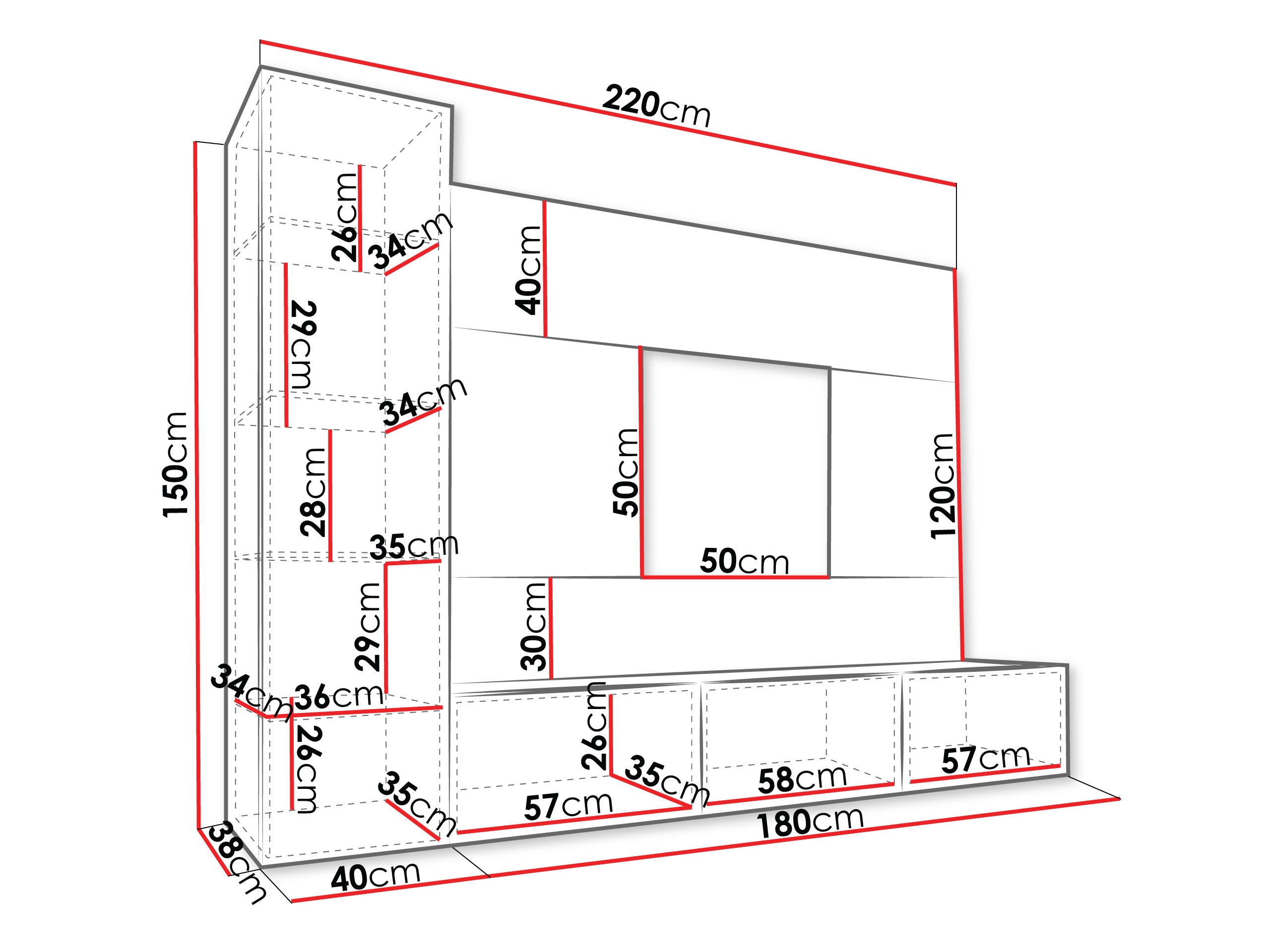 Wohnzimmer-Sets Comfivo Salix VI (Beige + Cremona-Eiche)
