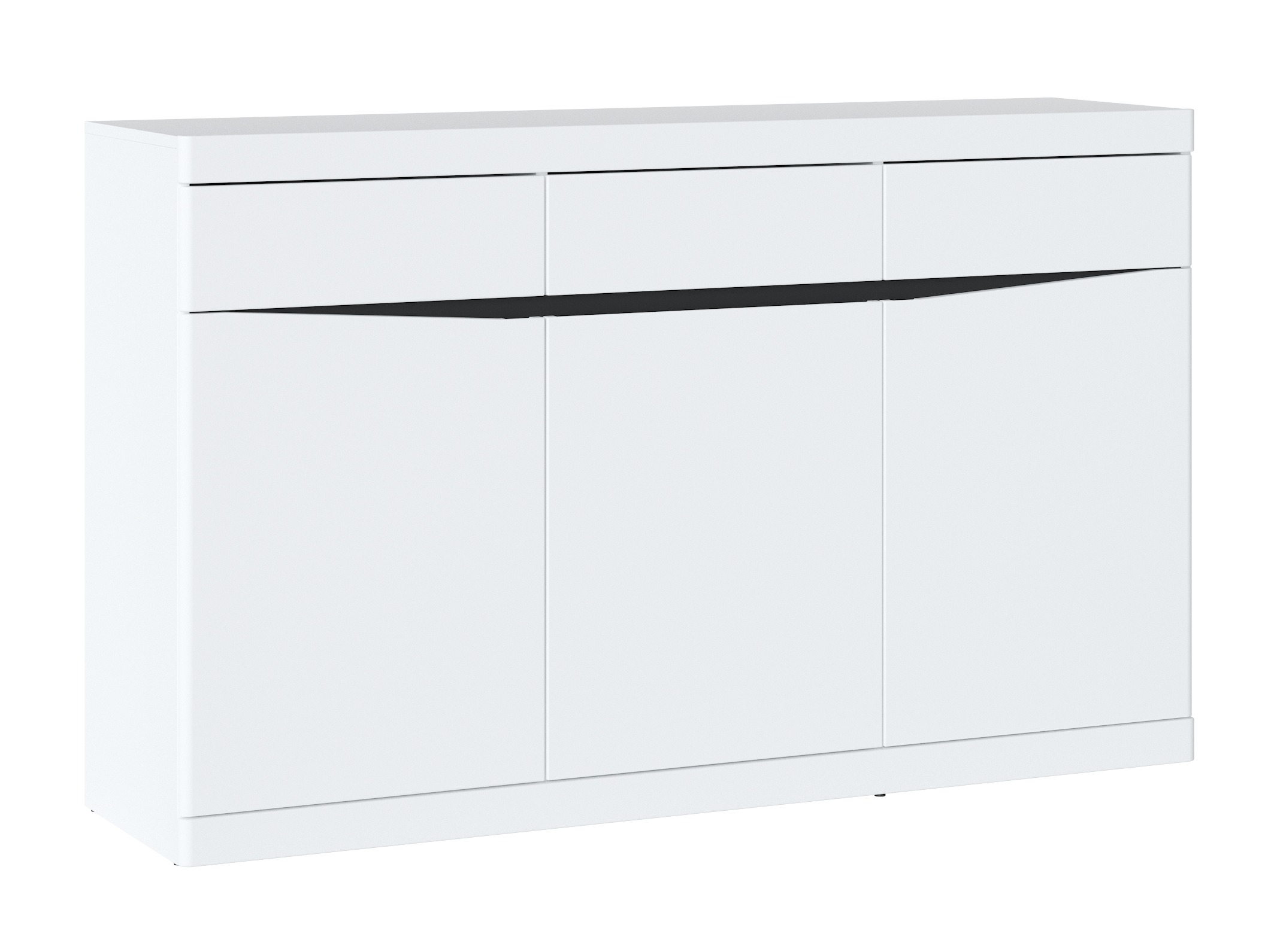Kommode Venlori 123 (Weiss + Graphit)
