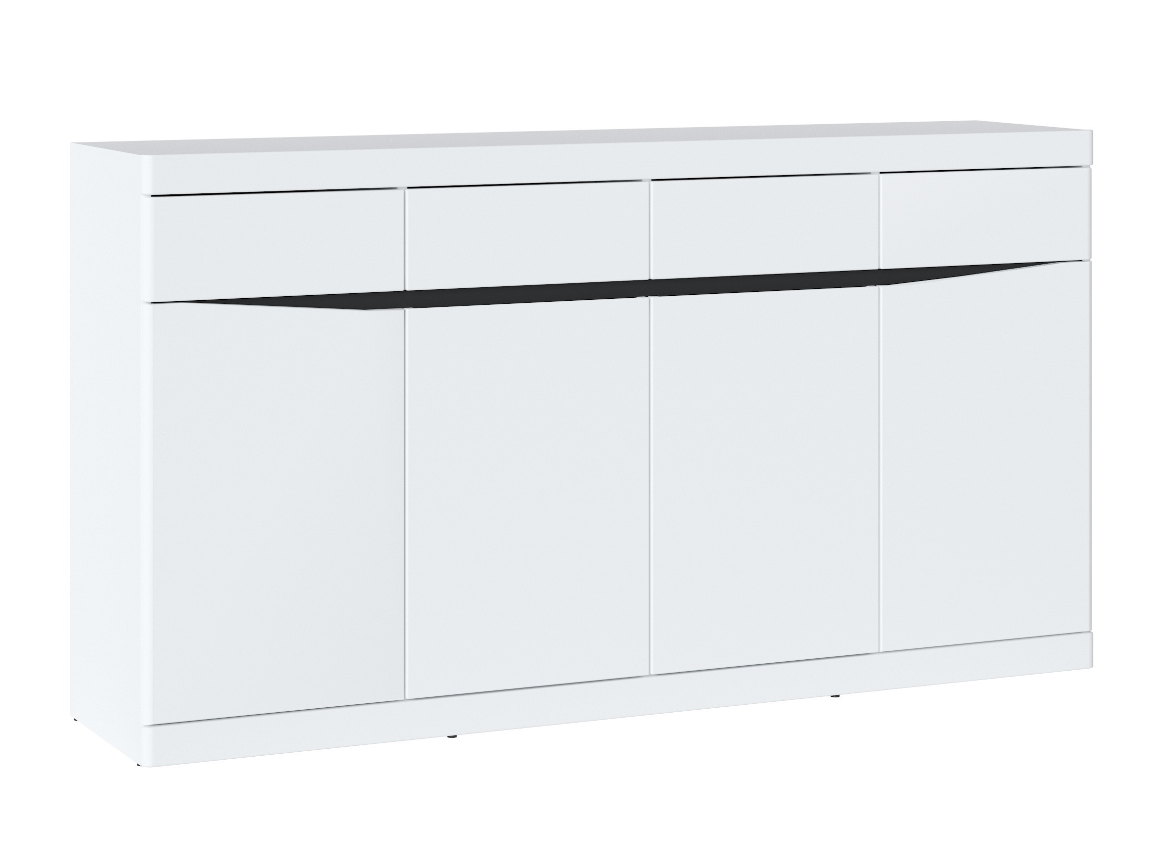 Kommode Venlori 124 (Weiss + Graphit)