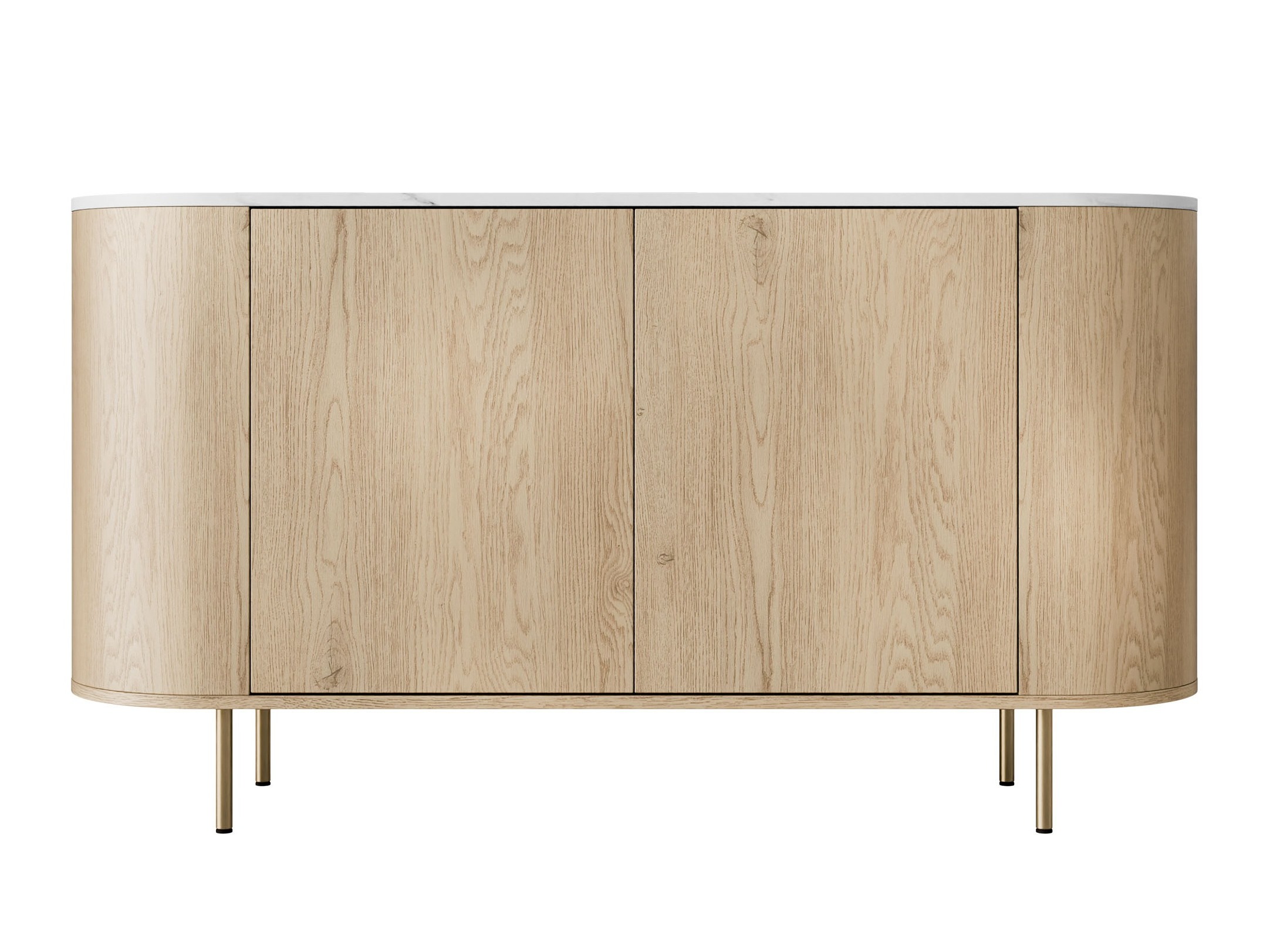 Sideboard Comfivo Livtena (Weisser Marmor + Gold)