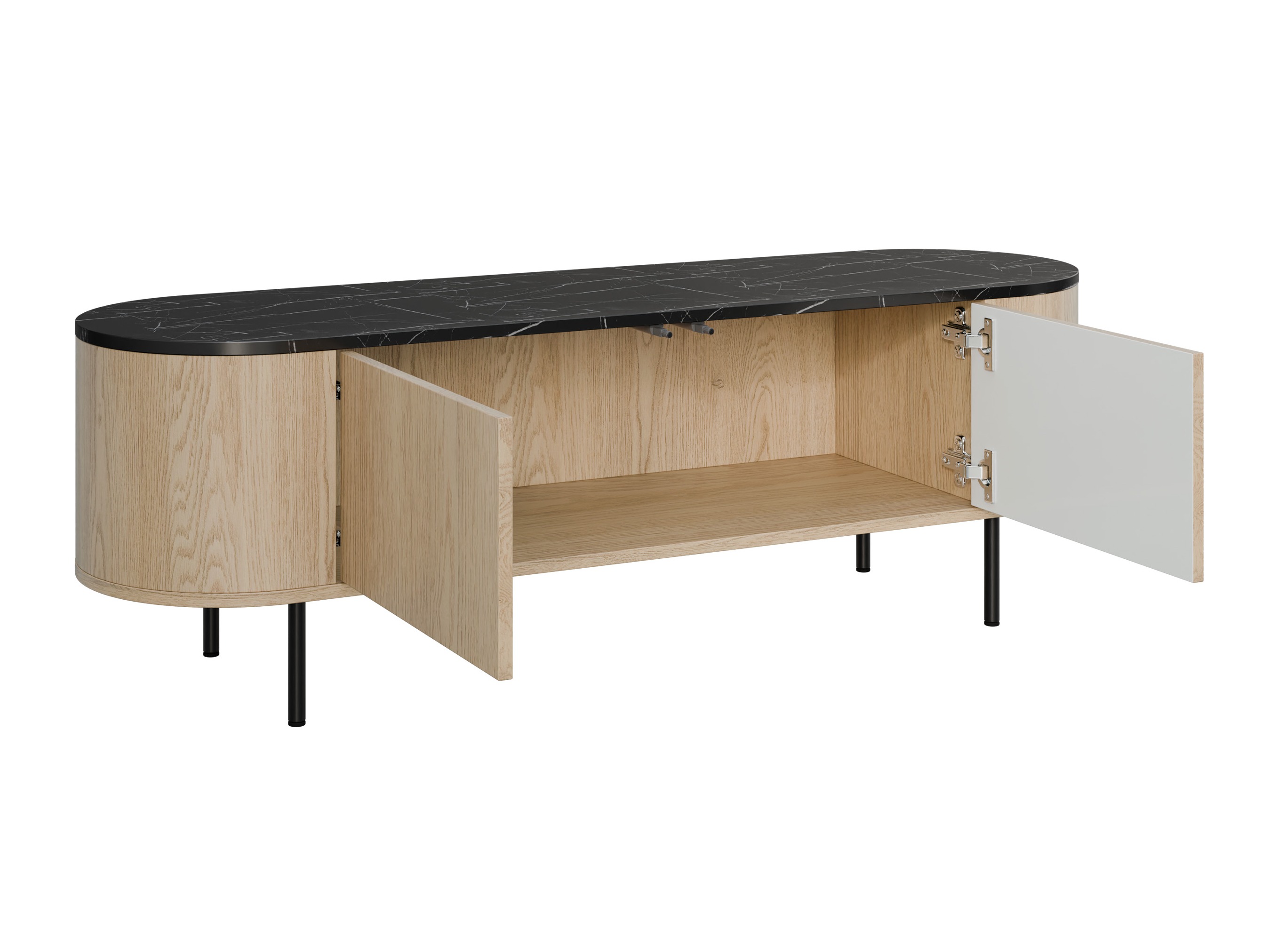 TV-Möbel Comfivo Livtena (Weisser Marmor + Gold)