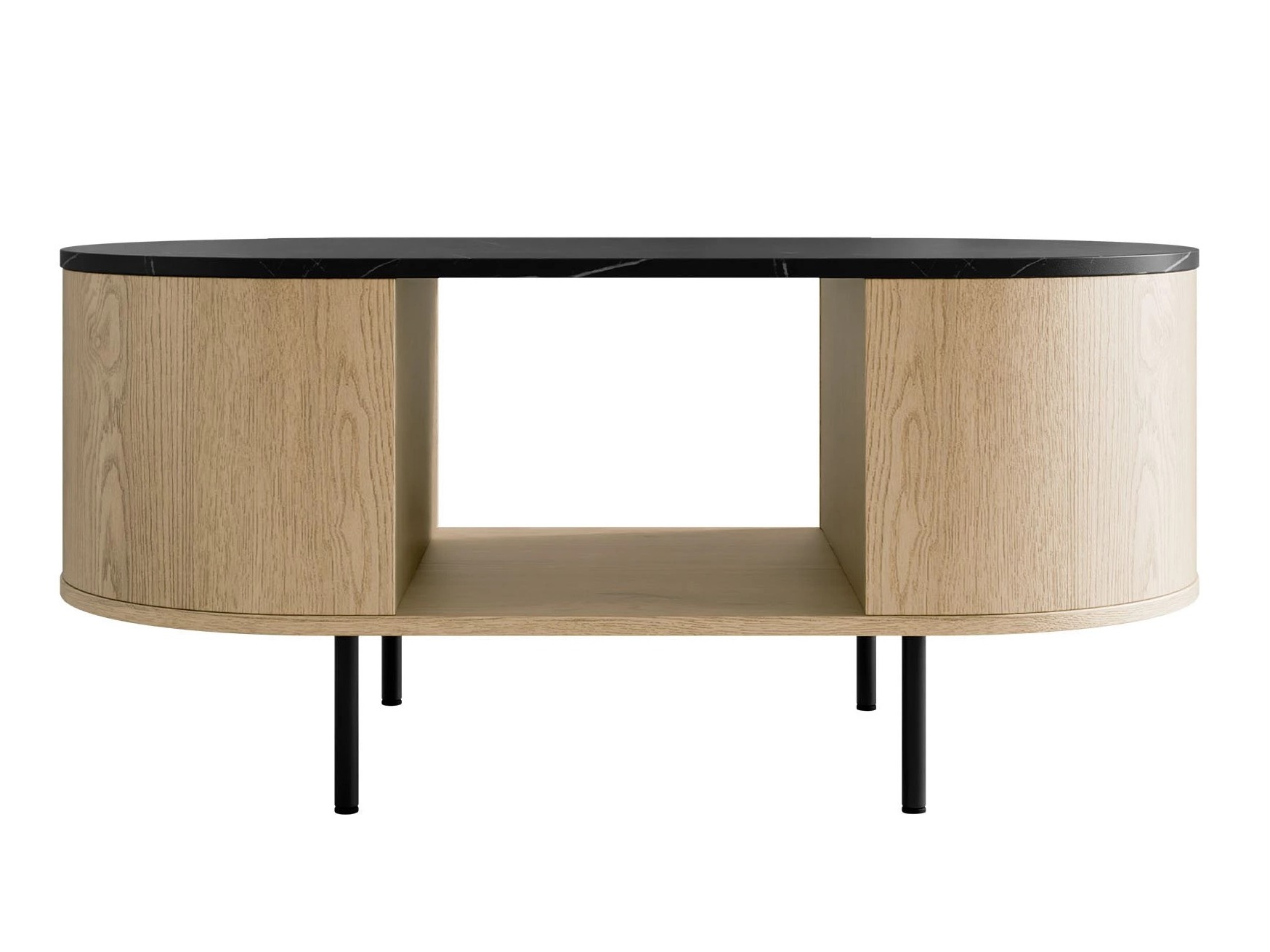 Wohnzimmer-Sets Comfivo Livtena (Schwarzer Marmor + Schwarz)