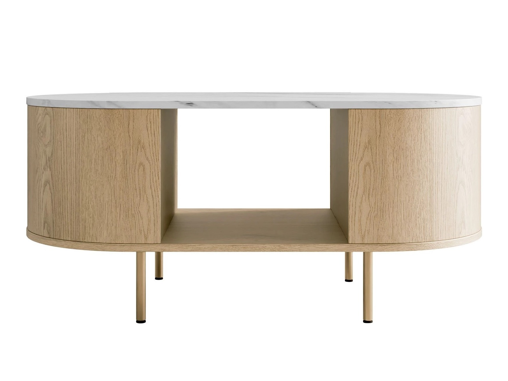 Wohnzimmer-Sets Comfivo Livtena (Weisser Marmor + Gold)