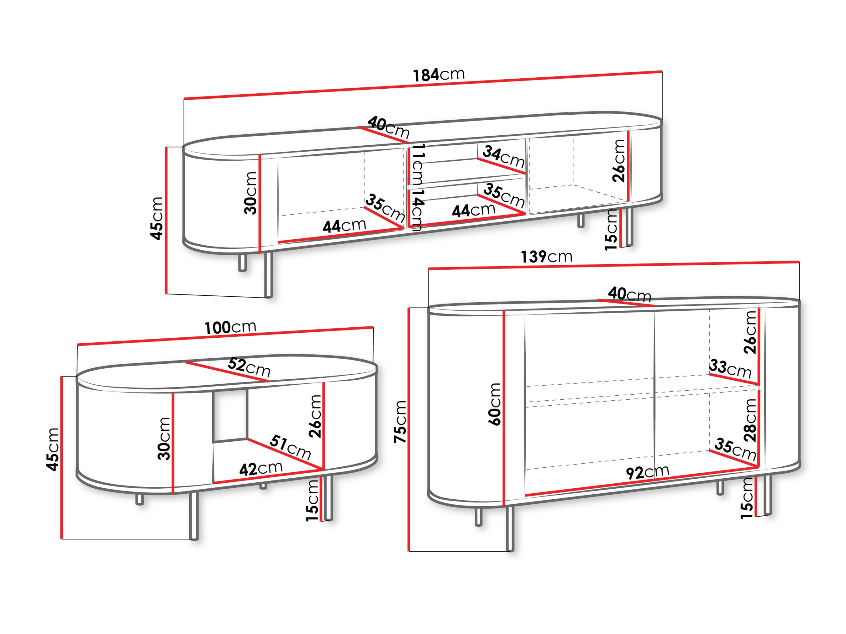 Wohnzimmer-Sets Comfivo Livtena (Weisser Marmor + Gold)