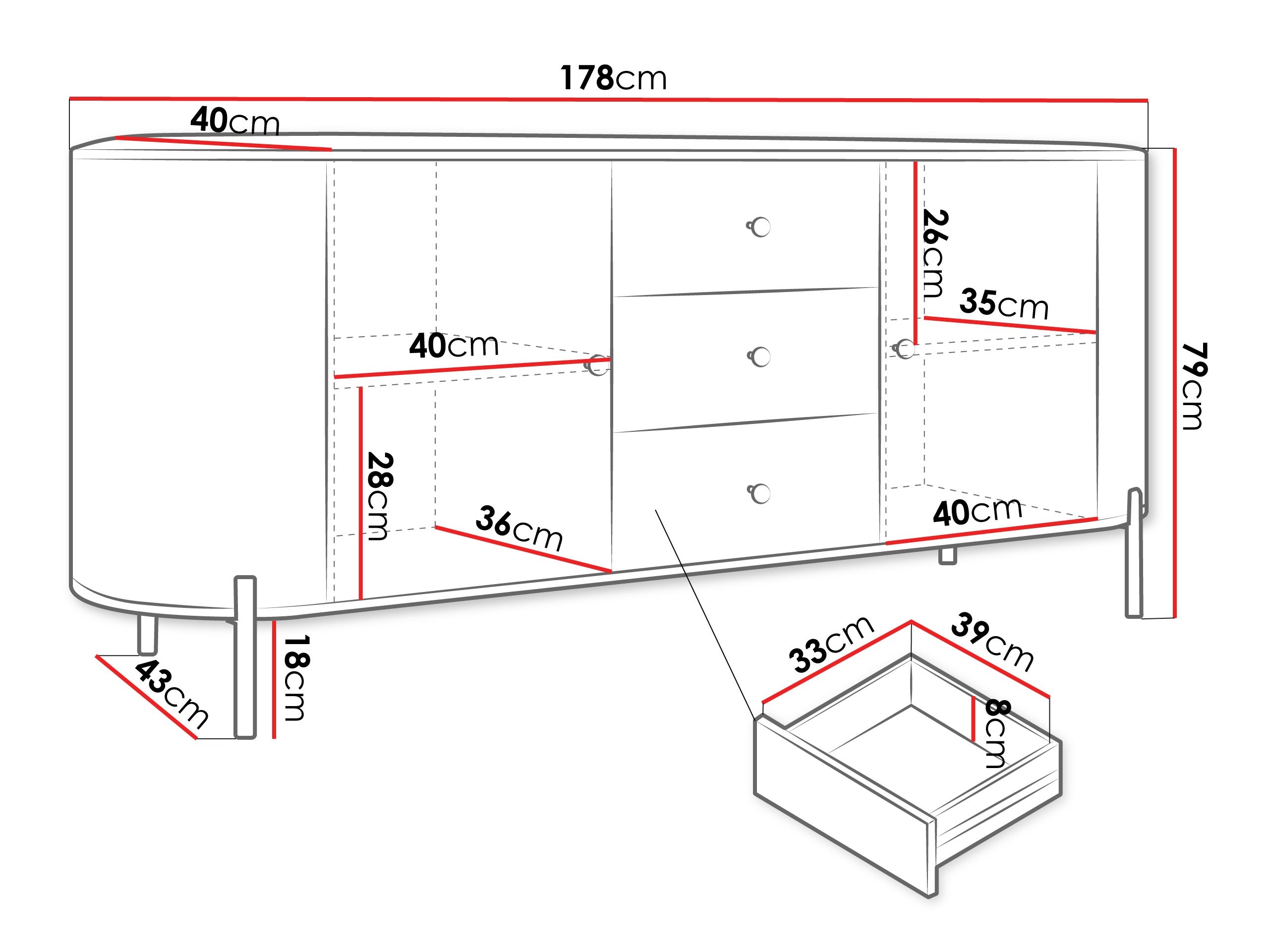 Kommoden Comfivo Mirsoni