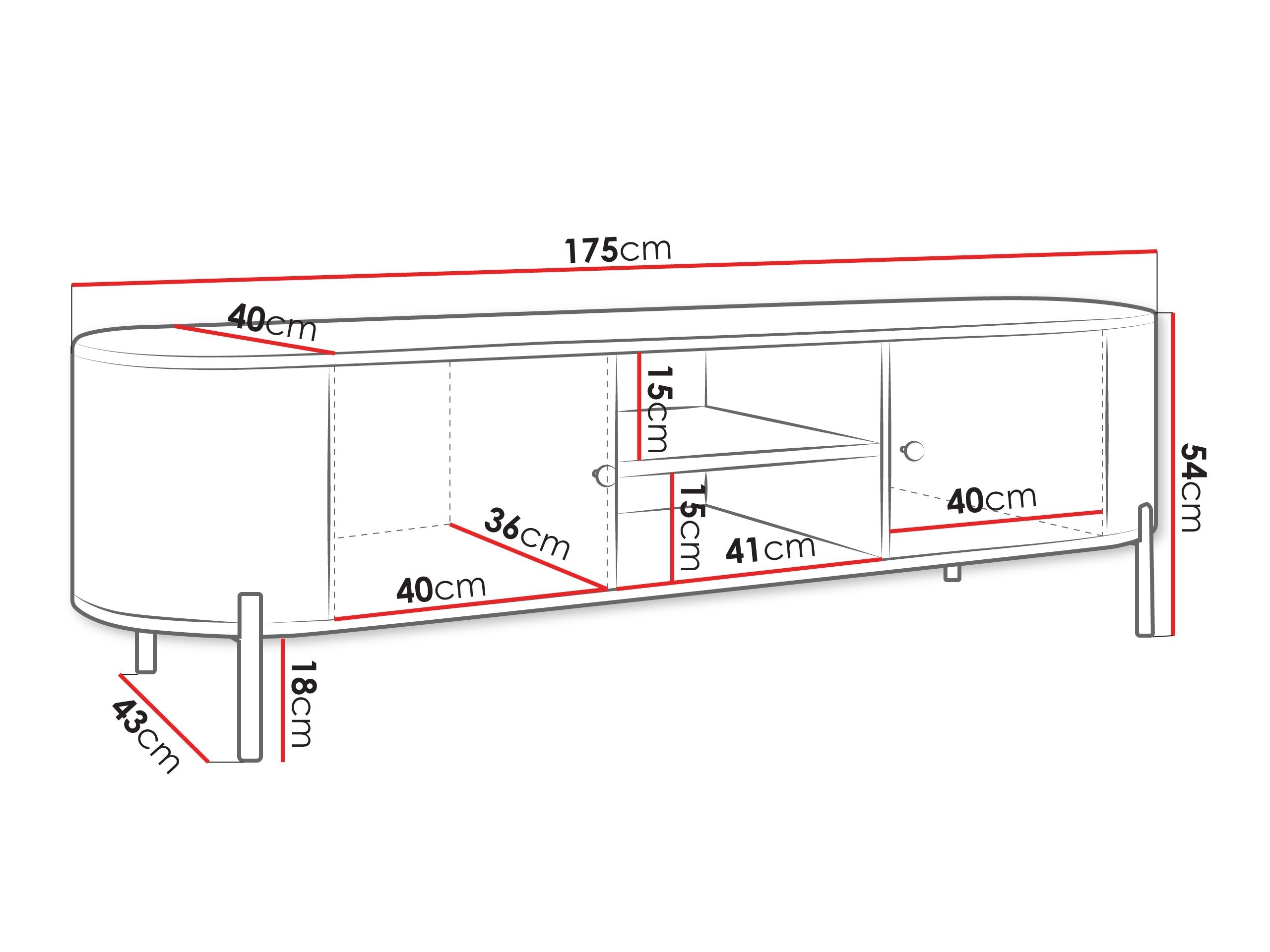 TV-Möbel Comfivo Mirsoni