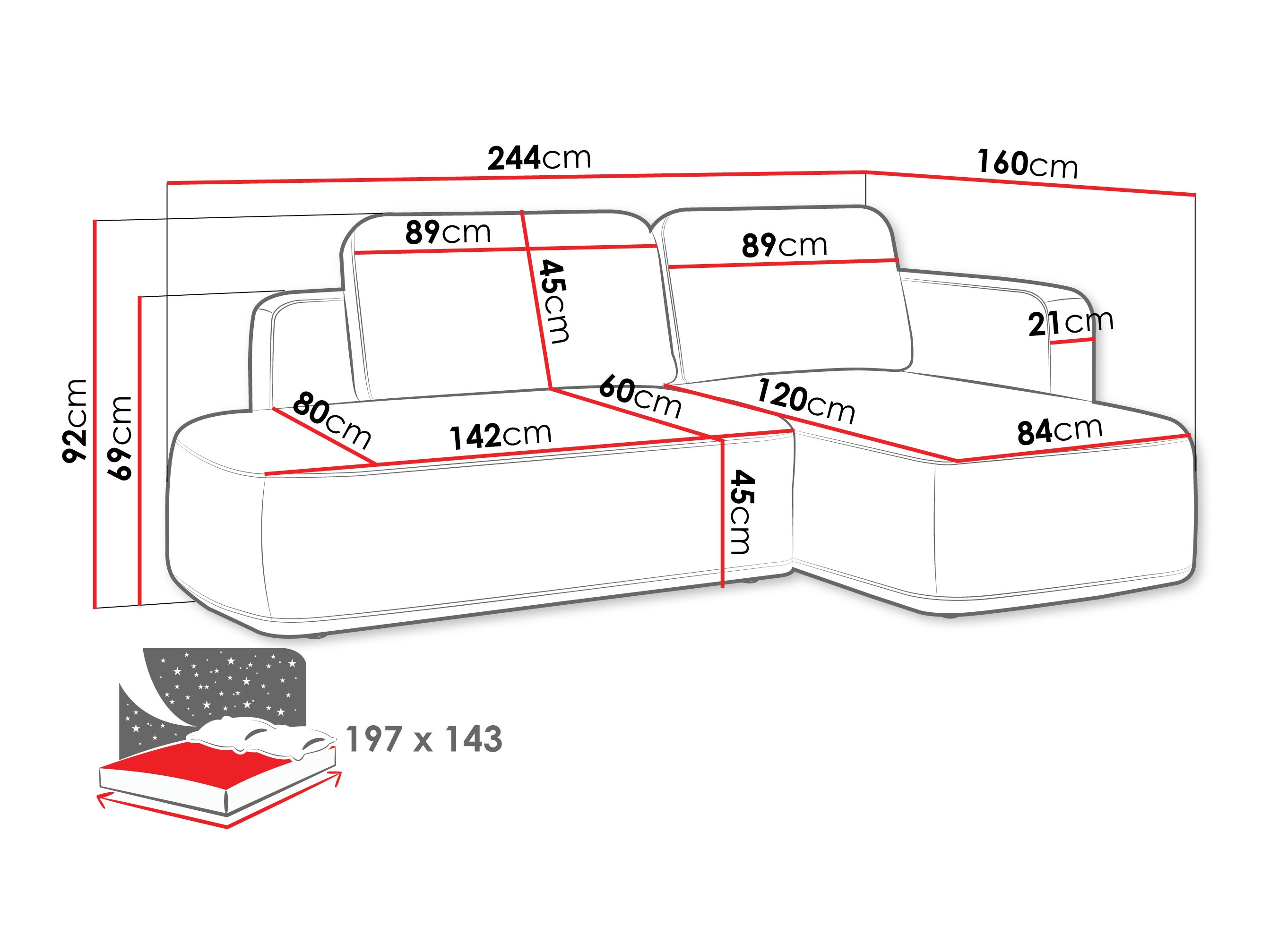 Ecksofa ComfiDream Celena (Perfect Harmony 02)