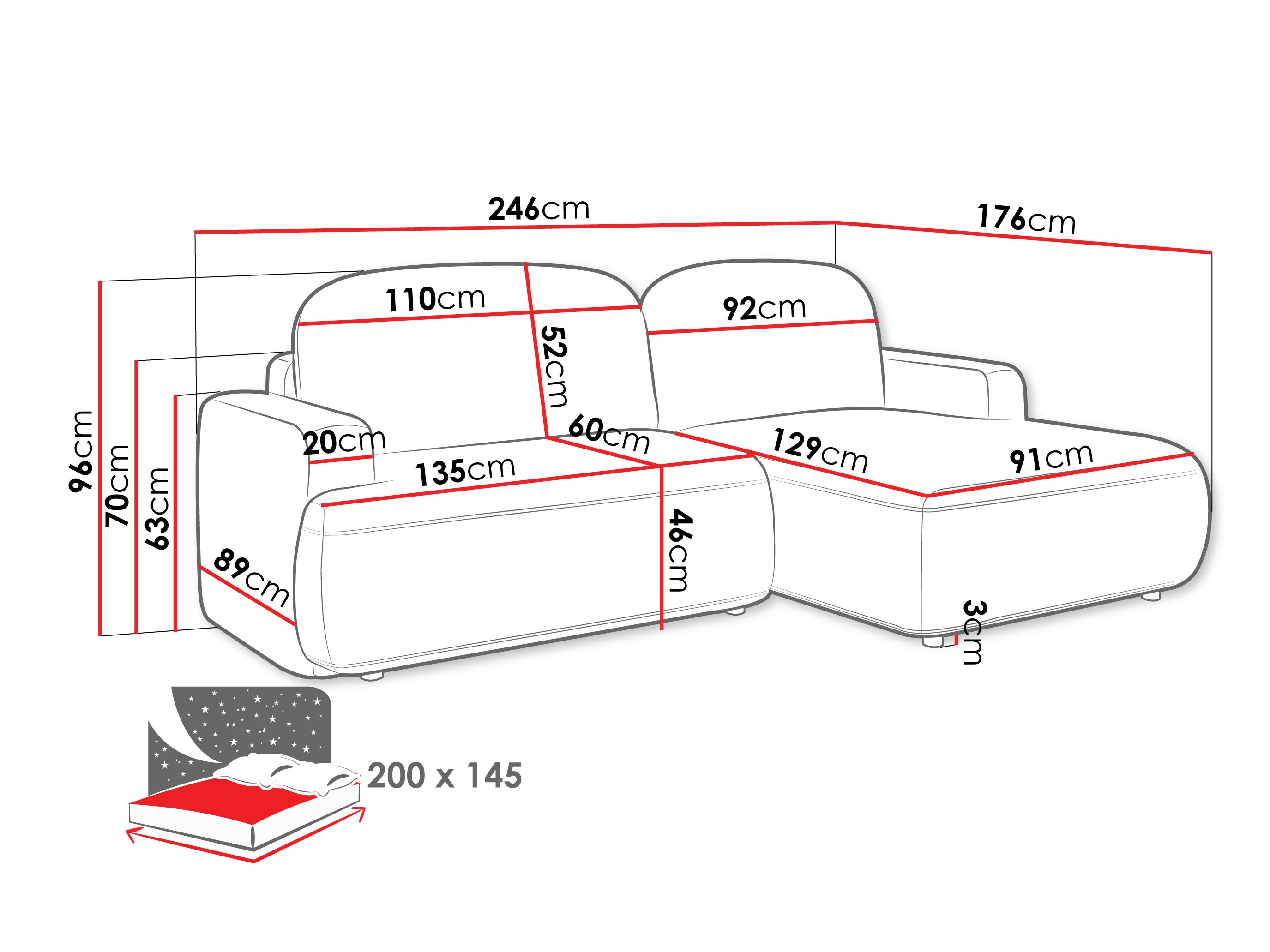 Ecksofa ComfiDream Marila (Perfect Harmony 02)