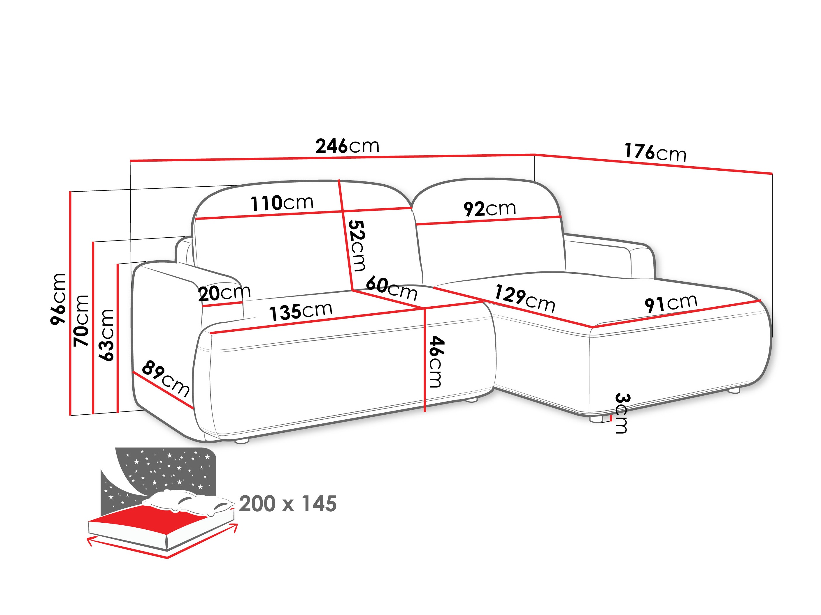 Ecksofa ComfiDream Marila (Perfect Harmony 77)