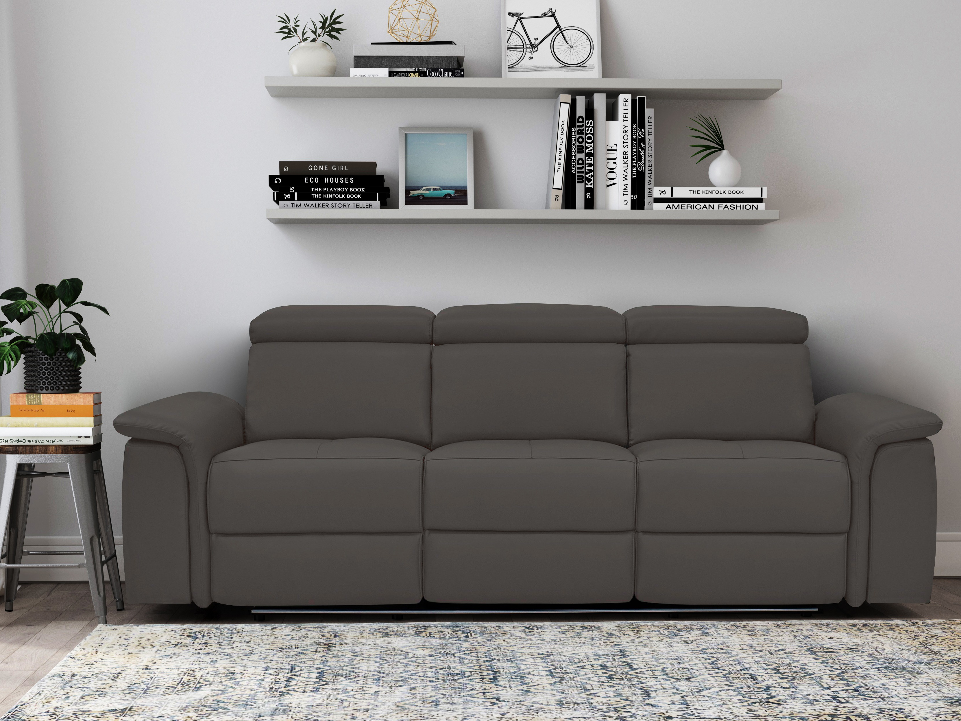 Sofa mit Liegefunktion Beldalo 102 (Braun)
