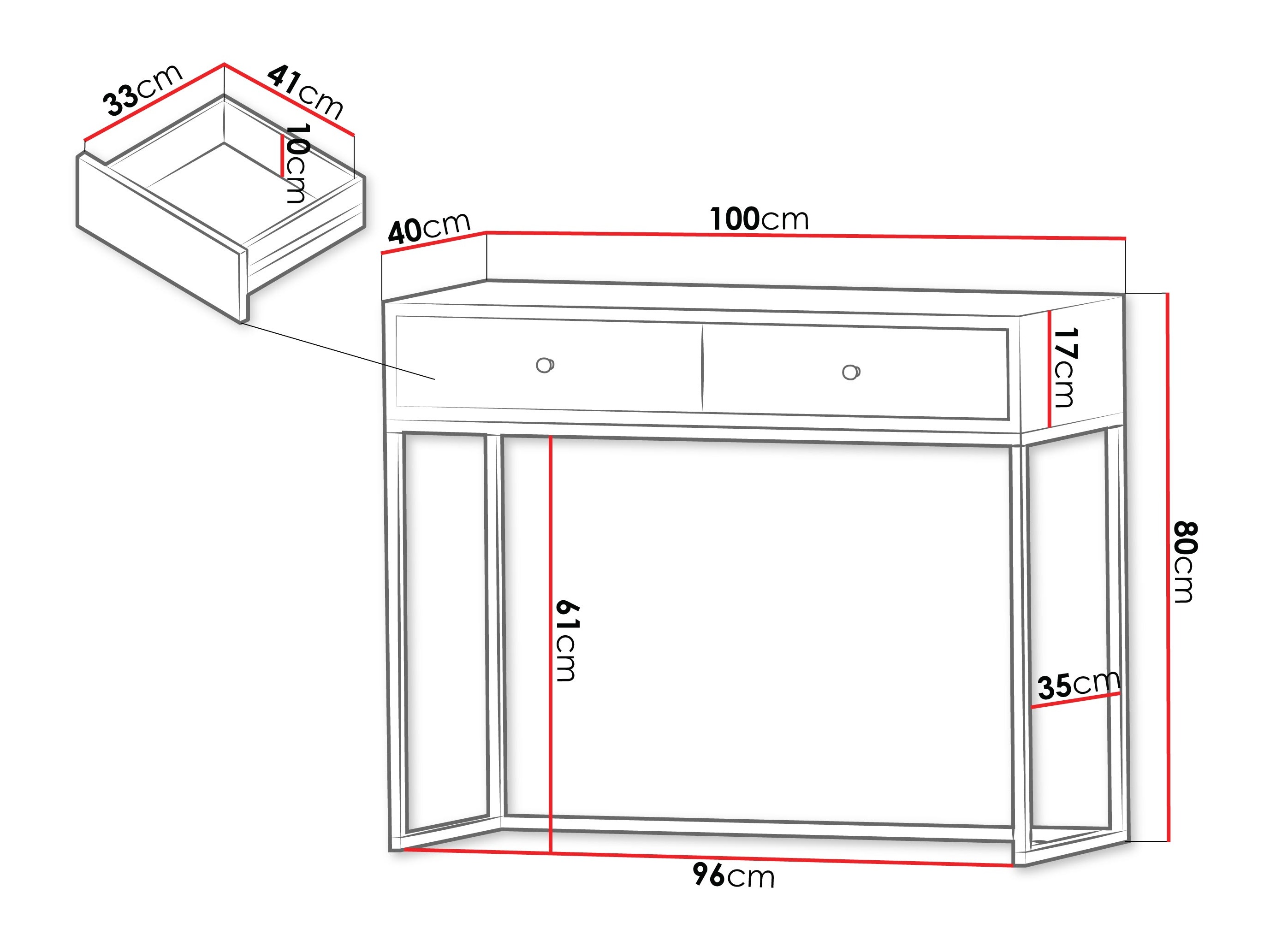 Konsolentisch Comfivo Modestia (Kaschmir)