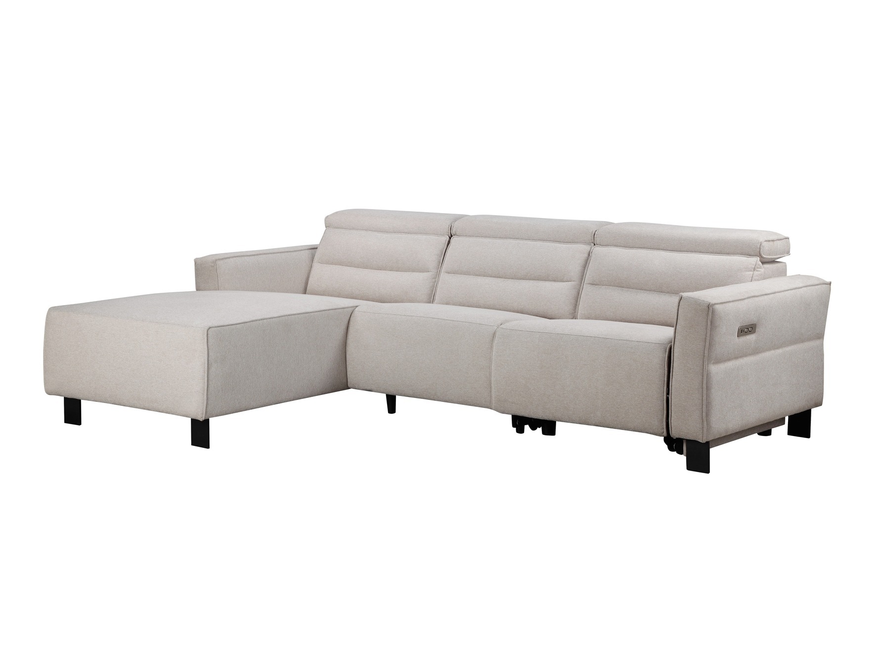 Ecksofa Liegesessel Denton 1486 (Cremefarben)
