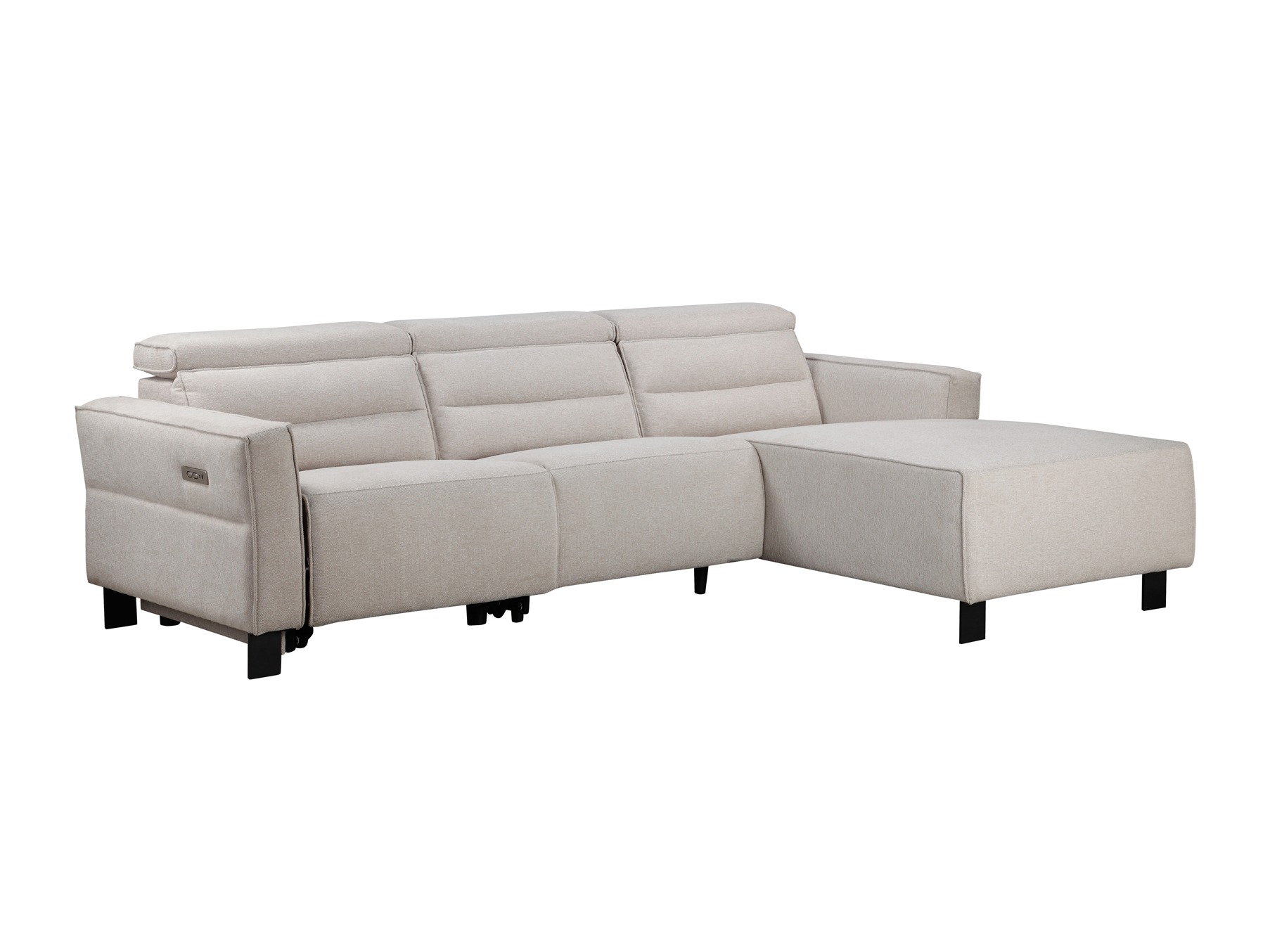 Ecksofa Liegesessel Denton 1486 (Cremefarben)