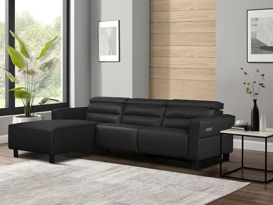 Ecksofa Liegesessel Denton 1486 (Schwarz)